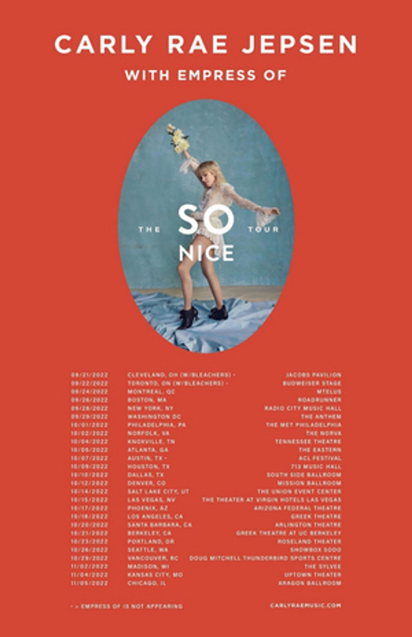 Carly Rae Jepsen Announces 'So Nice' North American Headline Tour Dates  Image