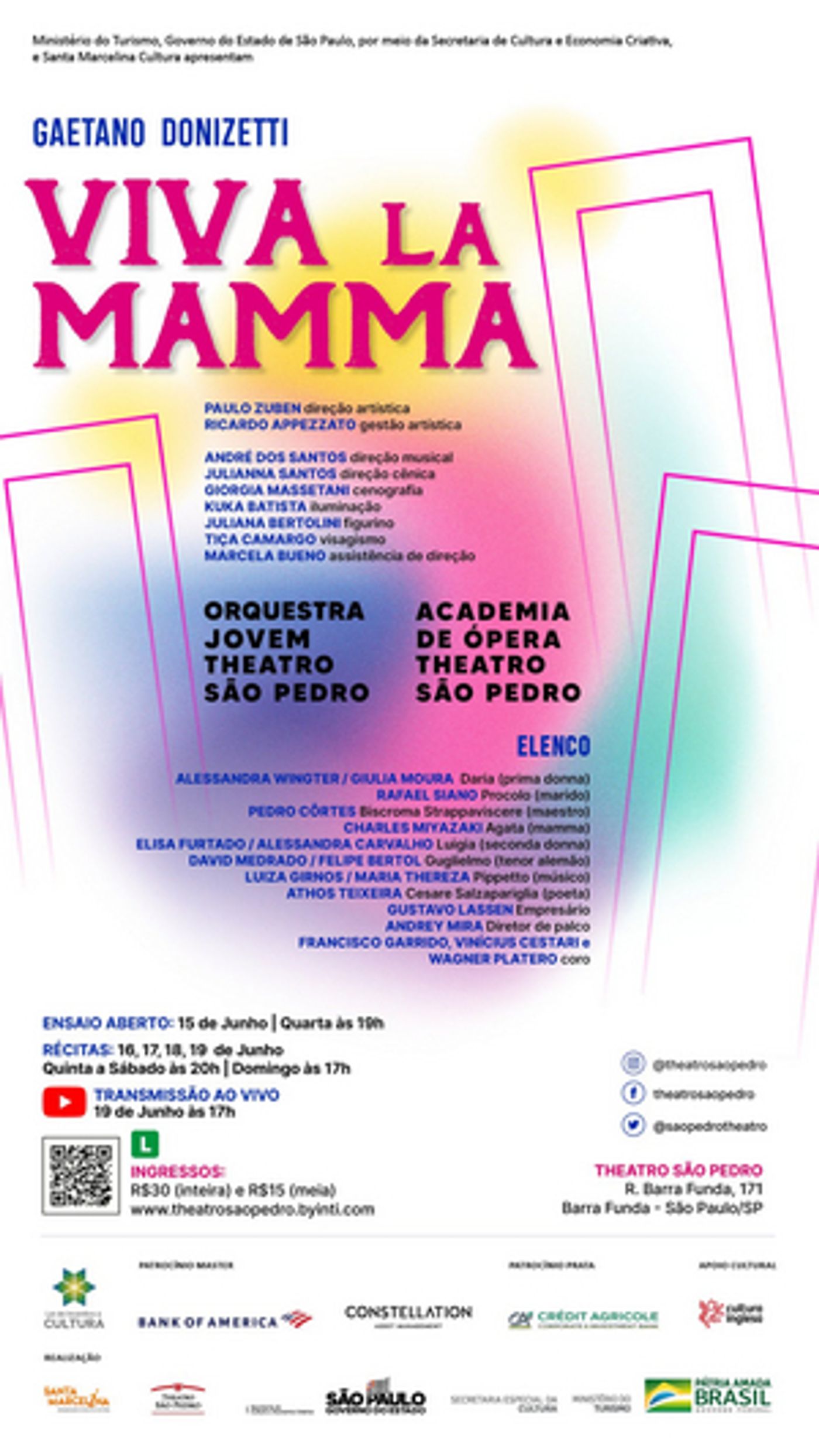 Donizetti's LE CONVENIENZE ED INCONVENIENZE TEATRAL (Viva La Mamma) Opens at Theatro Sao Pedro  Image