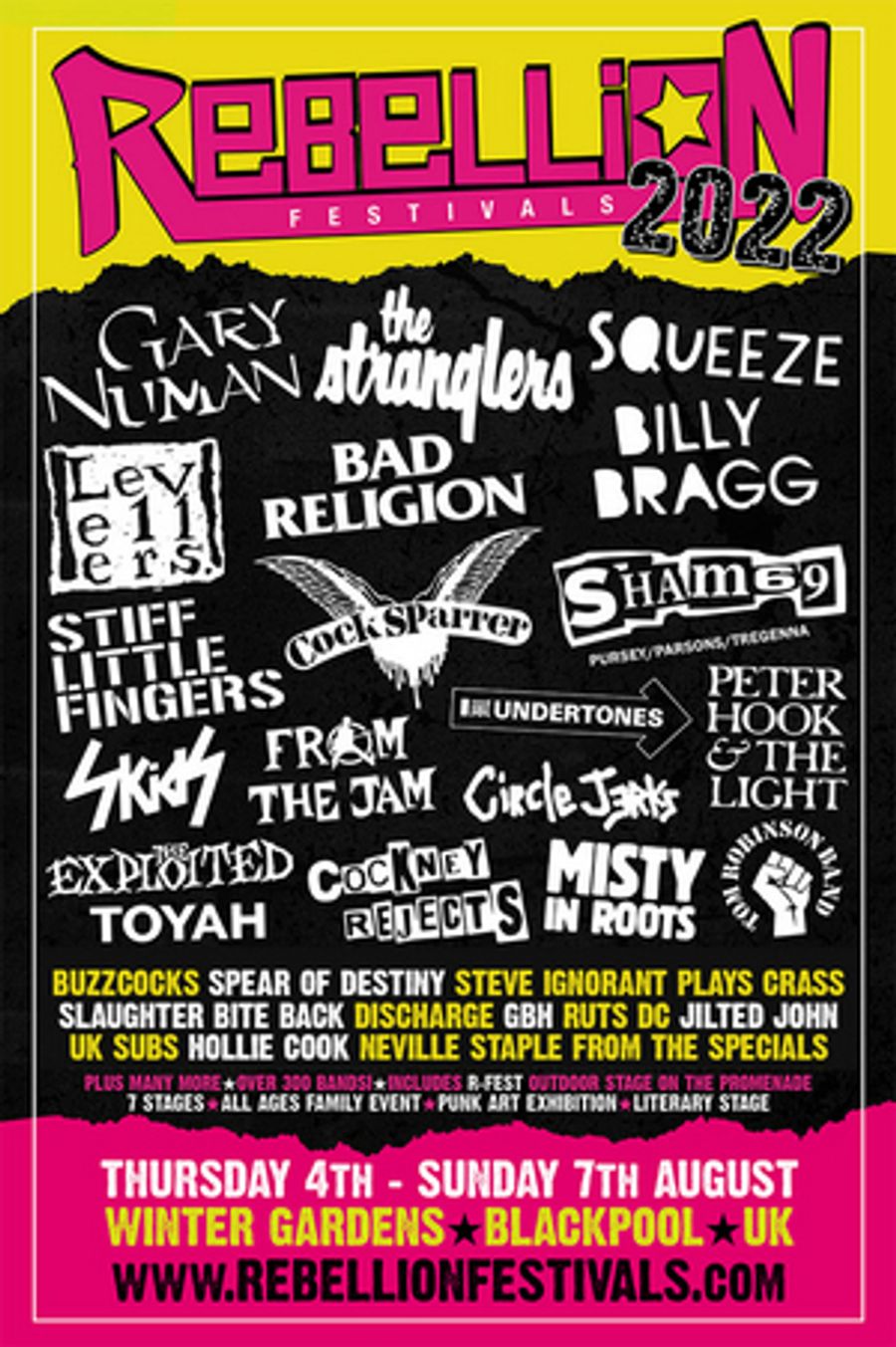 Rebellion Festival and R-Fest Announce Stages and Set Times Image