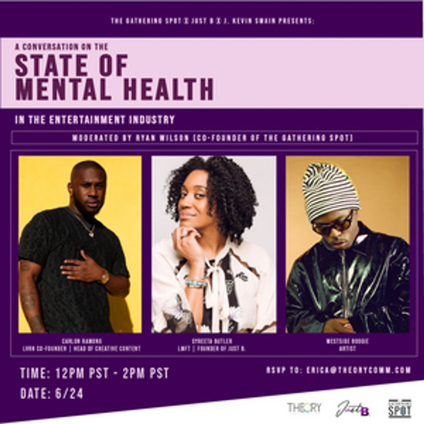 Westside Boogie, Carlon Ramong And Syreeta Butler Come Together For An Intimate Conversation On Mental Health  Image