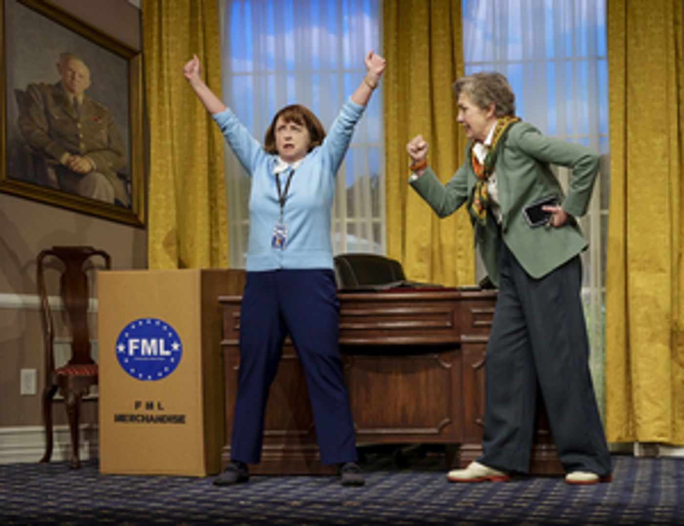 Audience at POTUS: OR, BEHIND EVERY GREAT DUMBASS ARE SEVEN WOMEN TRYING TO KEEP HIM ALIVE On Broadway React In Light Of Roe V. Wade Overturn Audience at POTUS: OR, BEHIND EVERY GREAT DUMBASS ARE SEVEN WOMEN TRYING TO KEEP HIM ALIVE On Broadway React In Light Of Roe V. Wade Overturn Image