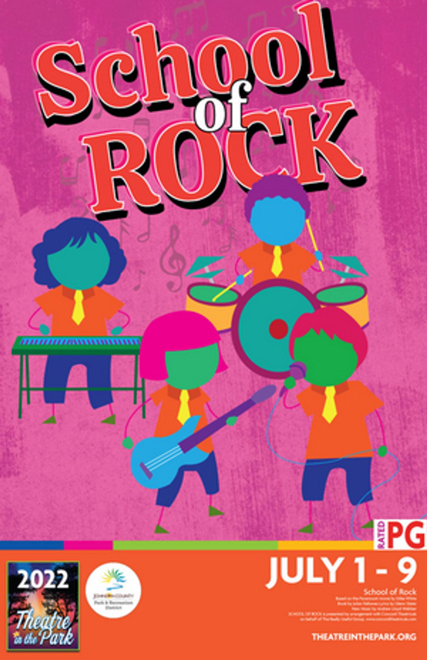 Theatre in the Park Presents SCHOOL OF ROCK, July 1- July 9  Image