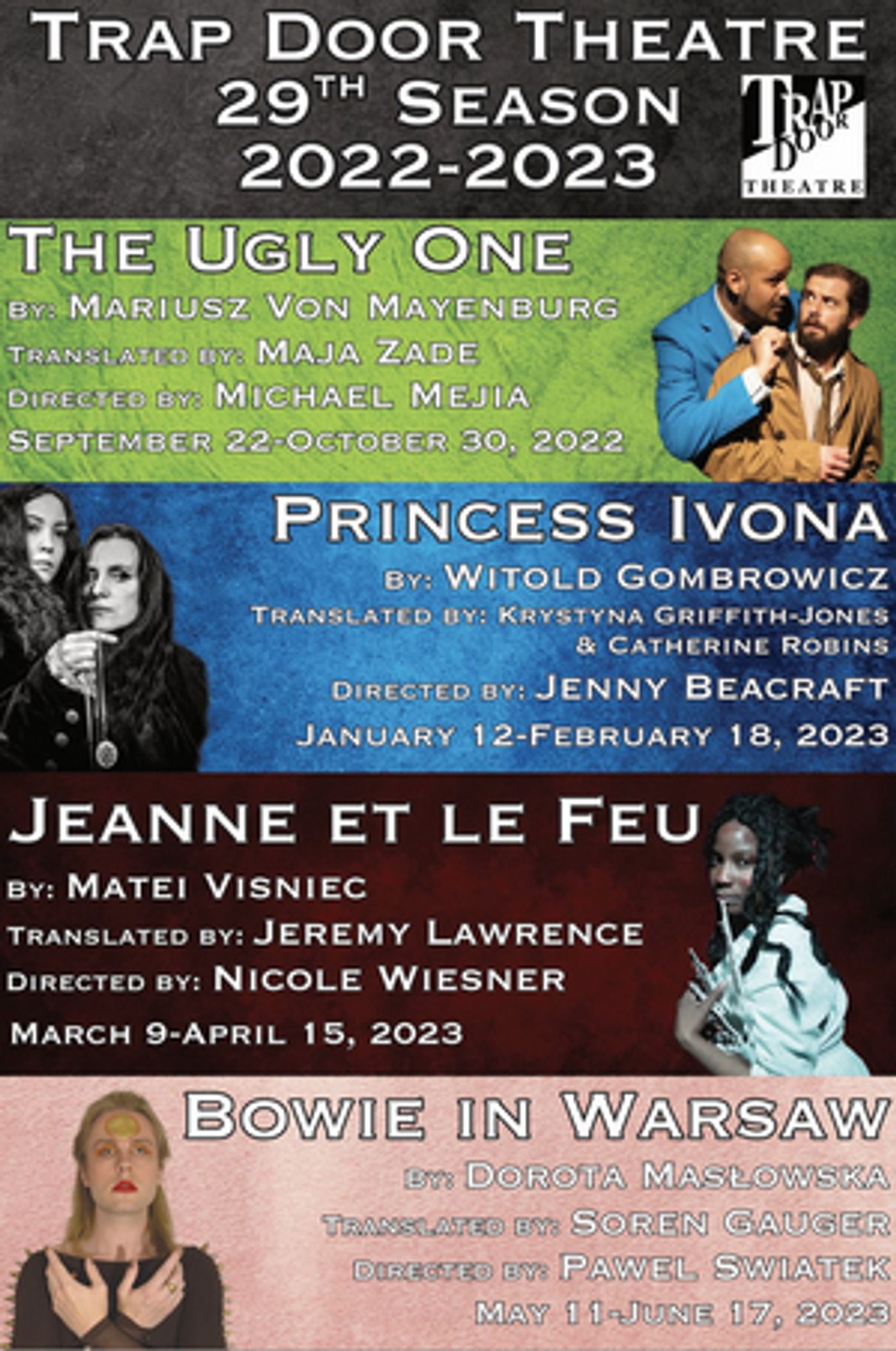 Trap Door Theatre Announces 29th Season Featuring BOWIE IN WARSAW and More  Image