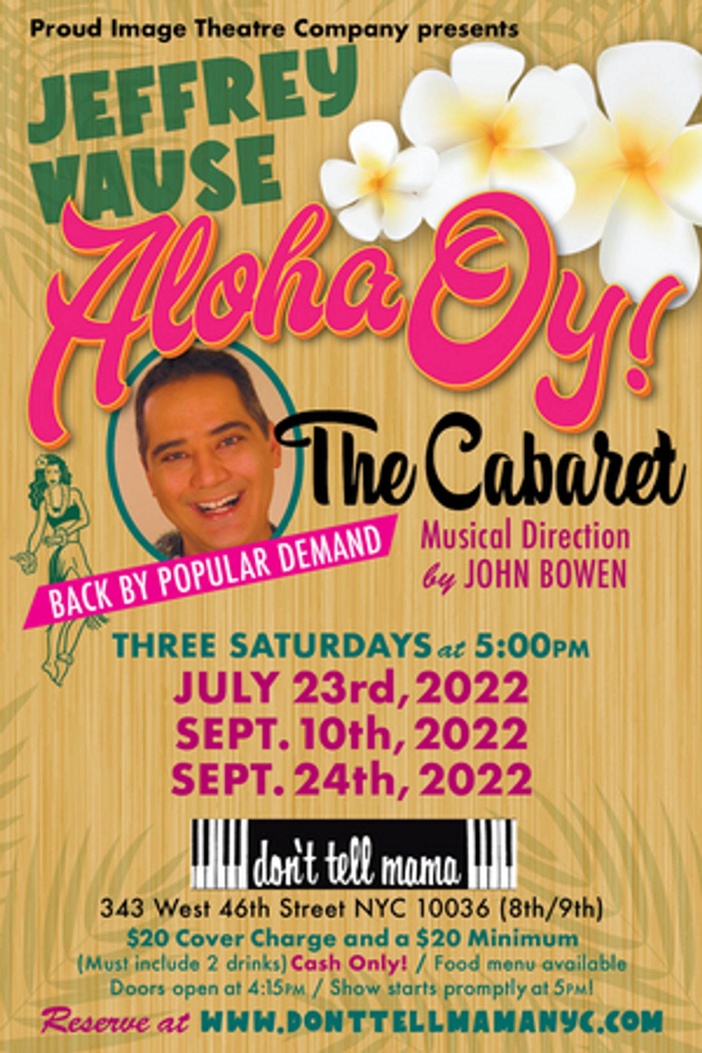 Interview: Jeffrey Vause of ALOHA OY! at Don't Tell Mama  Image
