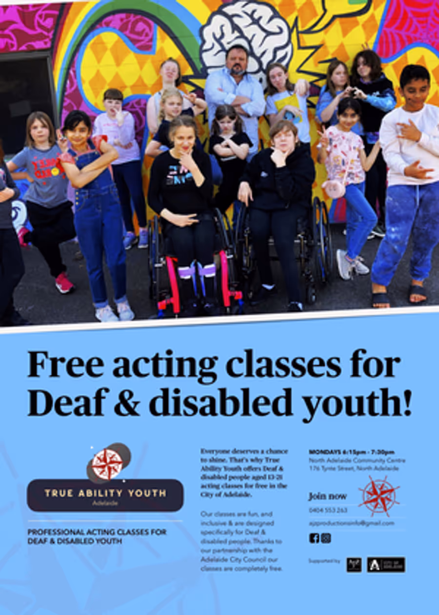 True Ability to Host FREE Professional Acting Classes for Deaf and Disabled Youth Image