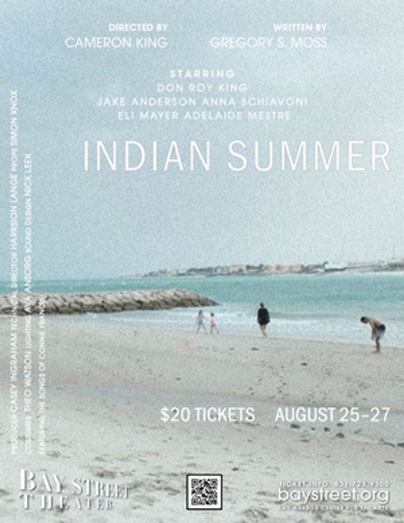 Bay Street Intern Production INDIAN SUMMER Opens Next Month  Image