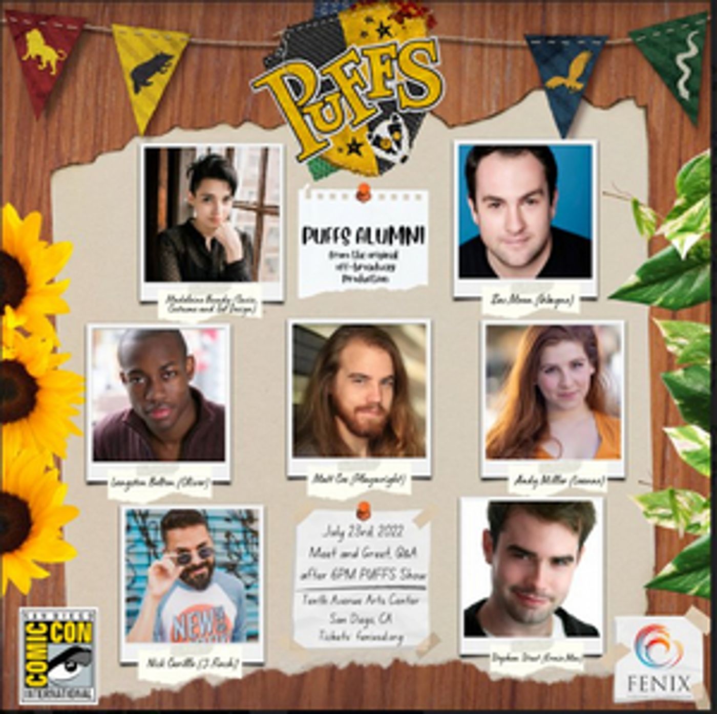 Interview: Justin Slagle & Matt Cox bring PUFFS some extra broadway magic this Comic-Con weekend at Fenix Theatre Collaborative  Image