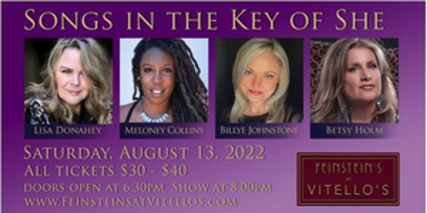 SONGS IN THE KEY OF SHE Comes to Feinstein's at Vitello's in August  Image