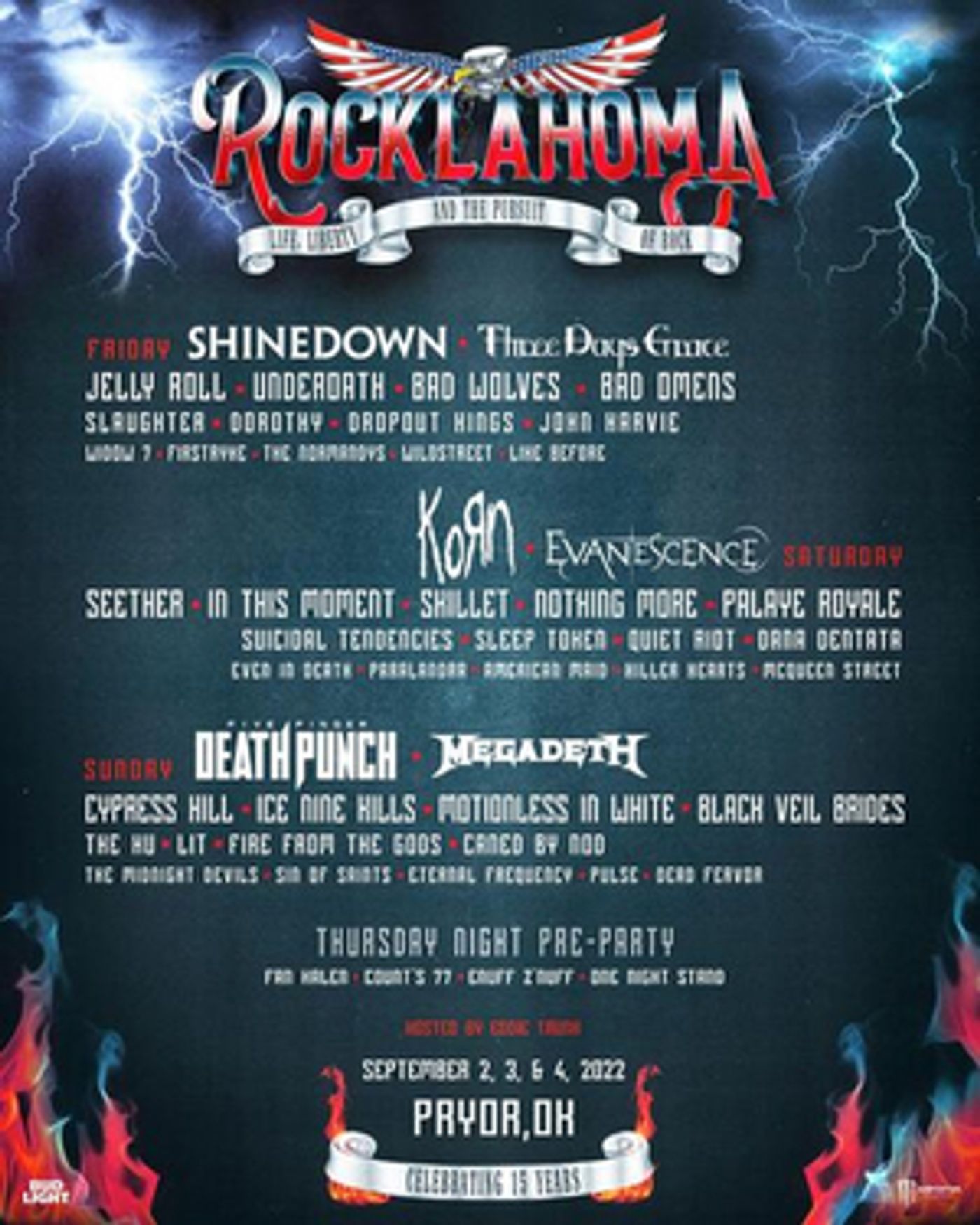 Rocklahoma Daily Band Lineups Announced  Image
