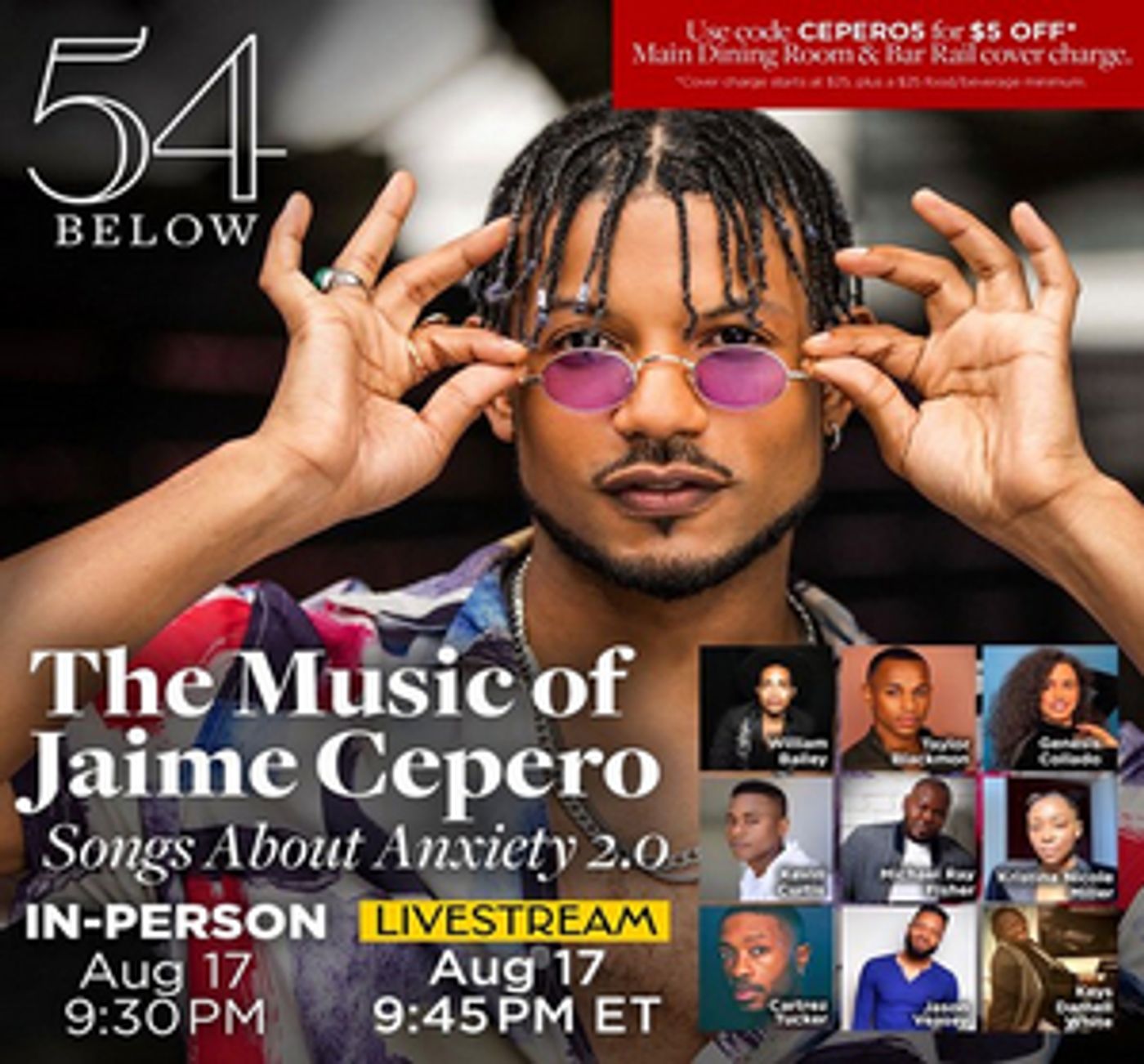 Jason Veasey, Destan Owens & More Join Jaime Cepero's SONGS ABOUT ANXIETY 2.0 at 54 Below  Image