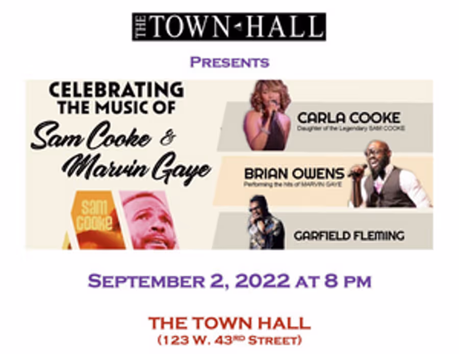 The Town Hall to Present CELEBRATING THE MUSIC OF SAM COOKE AND MARVIN GAYE in September Image