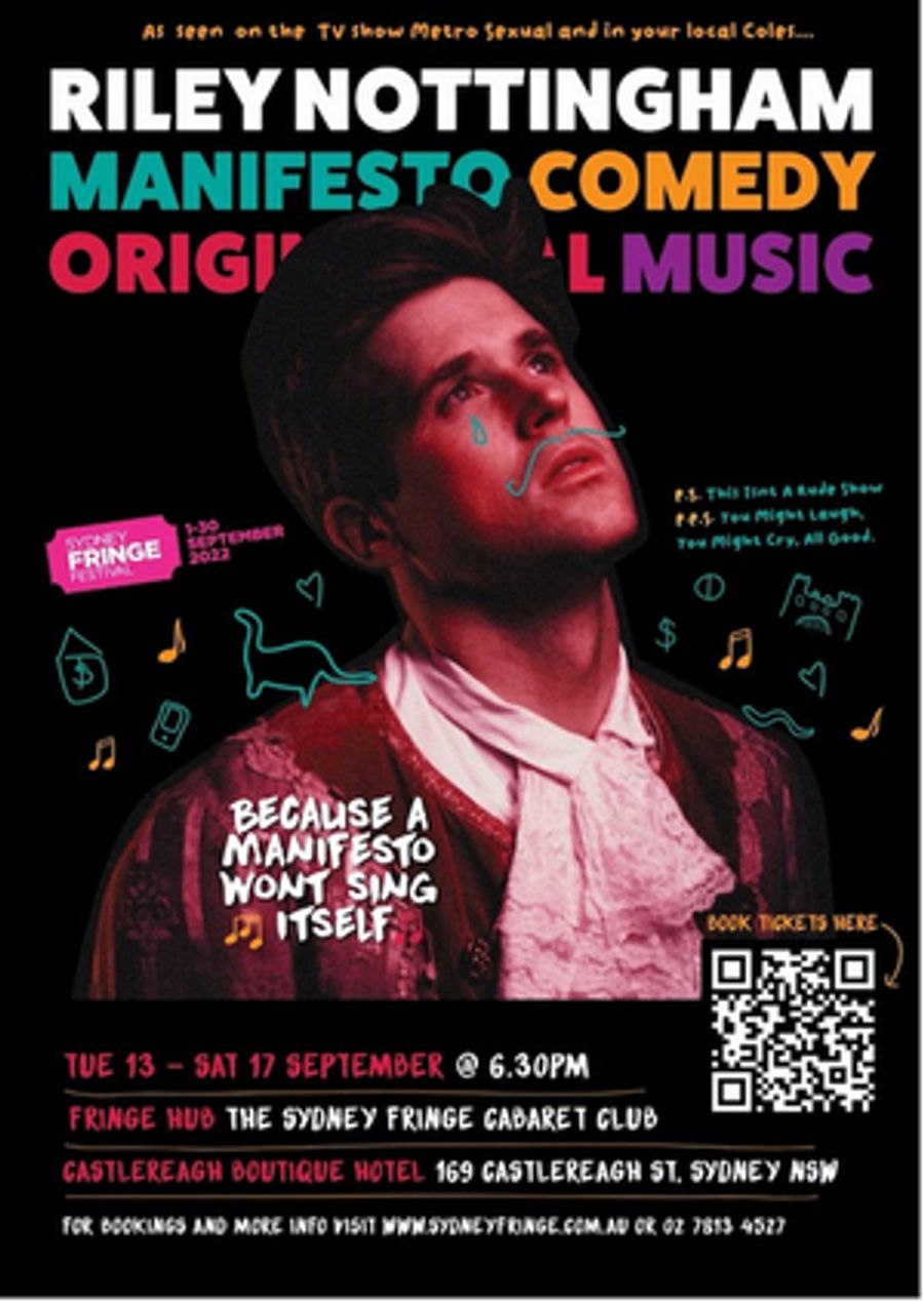 Riley Nottingham Brings MANIFESTO to the Sydney Fringe Cabaret Hub Next Month Image