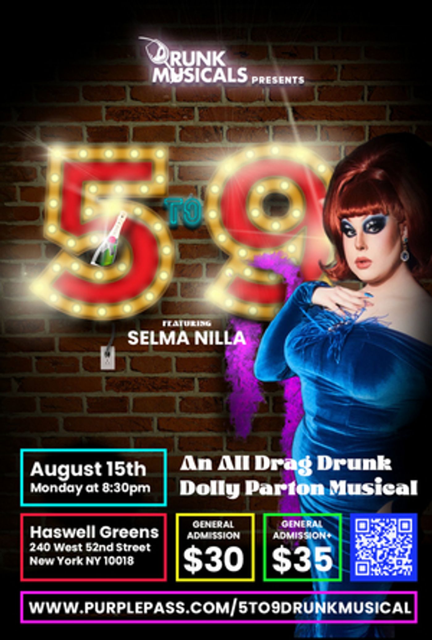 Drunk Musicals Presents: 5 TO 9, A DRUNK DOLLY PARTON MUSICAL  Image