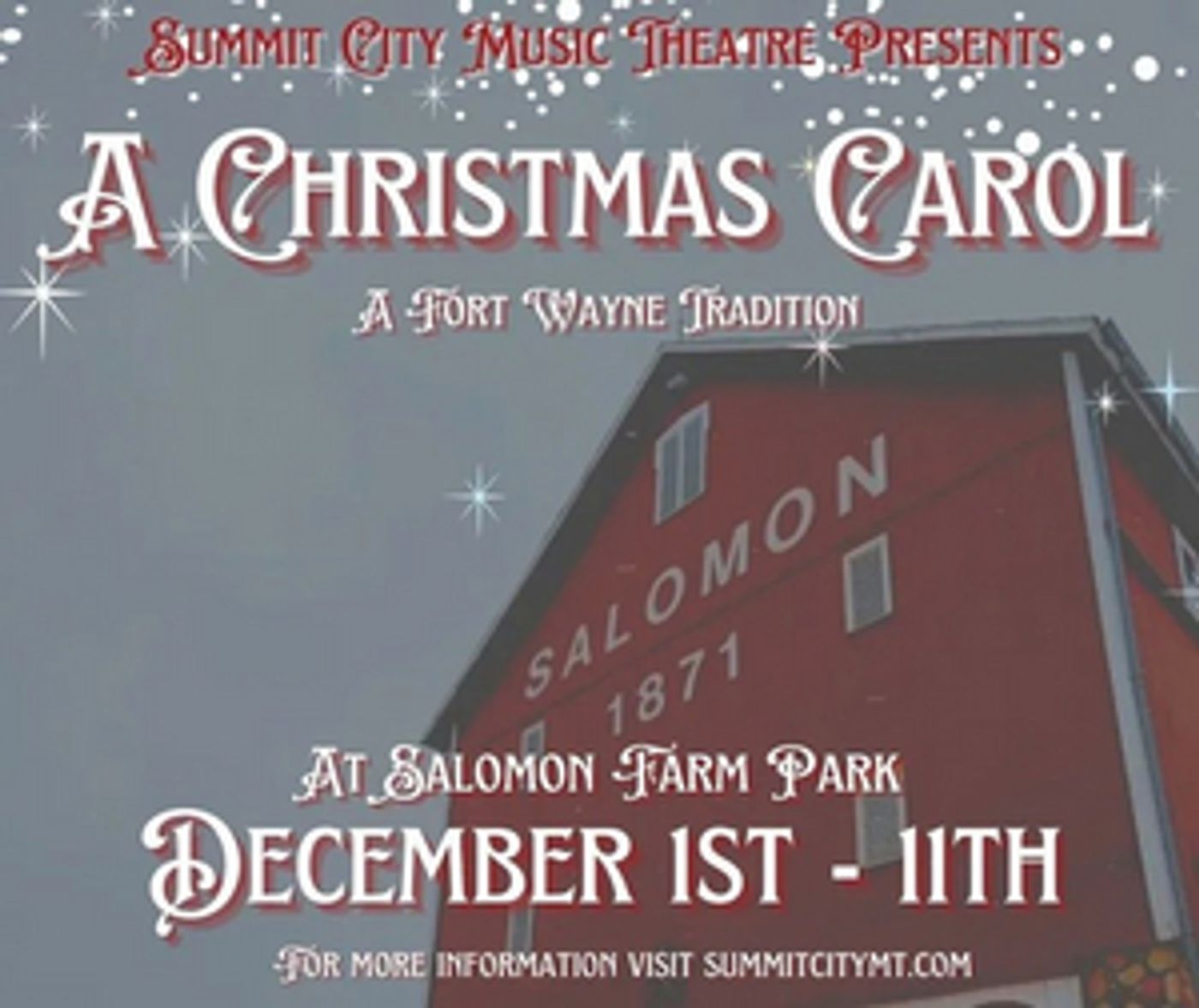 A CHRISTMAS CAROL Returns to Salomon Farm Park in December  Image
