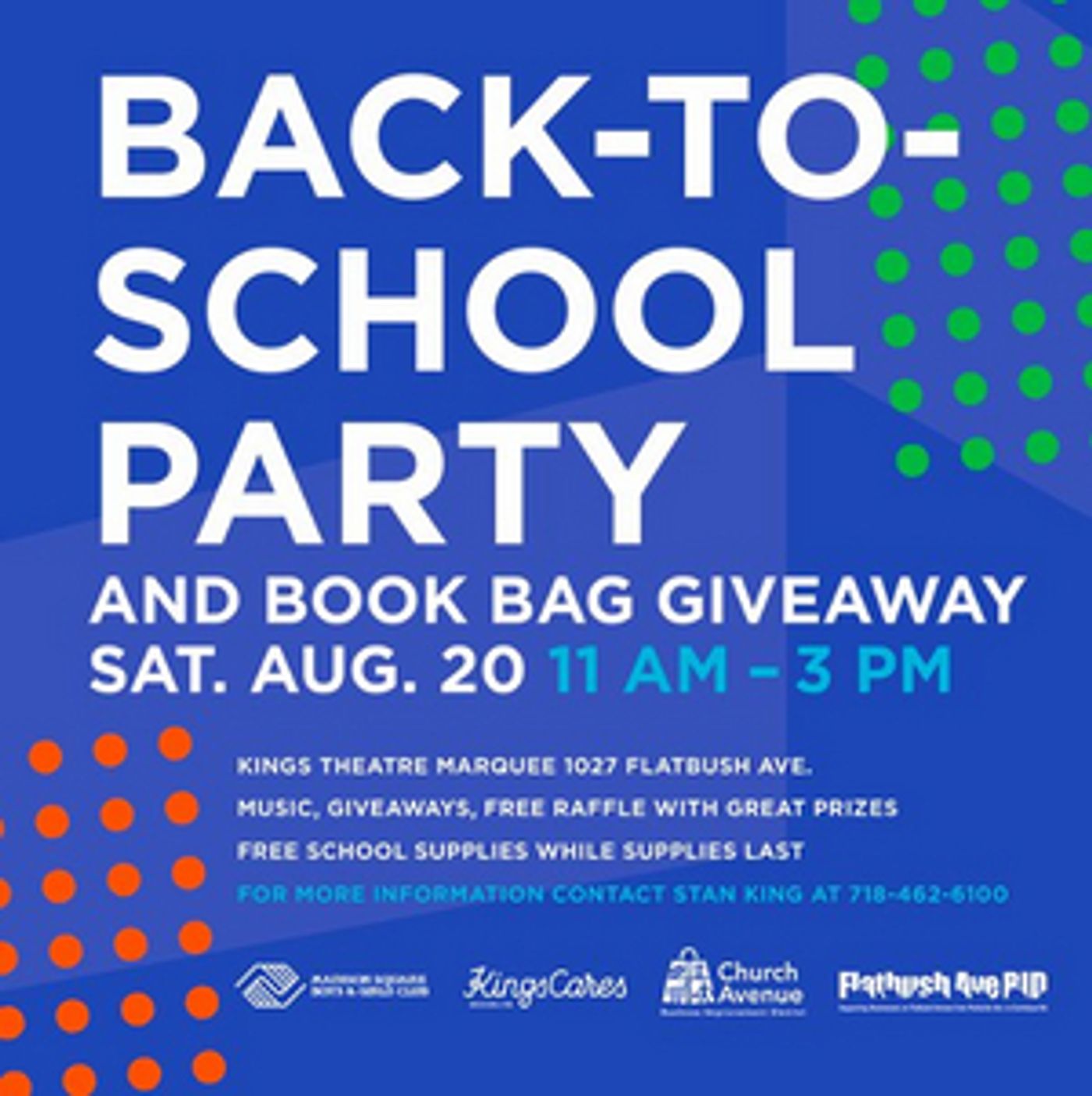 Flatbush Back-to-School Giveaway Announced At Kings Theatre  Image