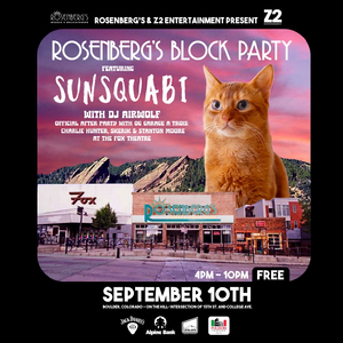 ROSENBERG'S BLOCK PARTY FT. SUNSQUABI is On the Hill Next Month  Image