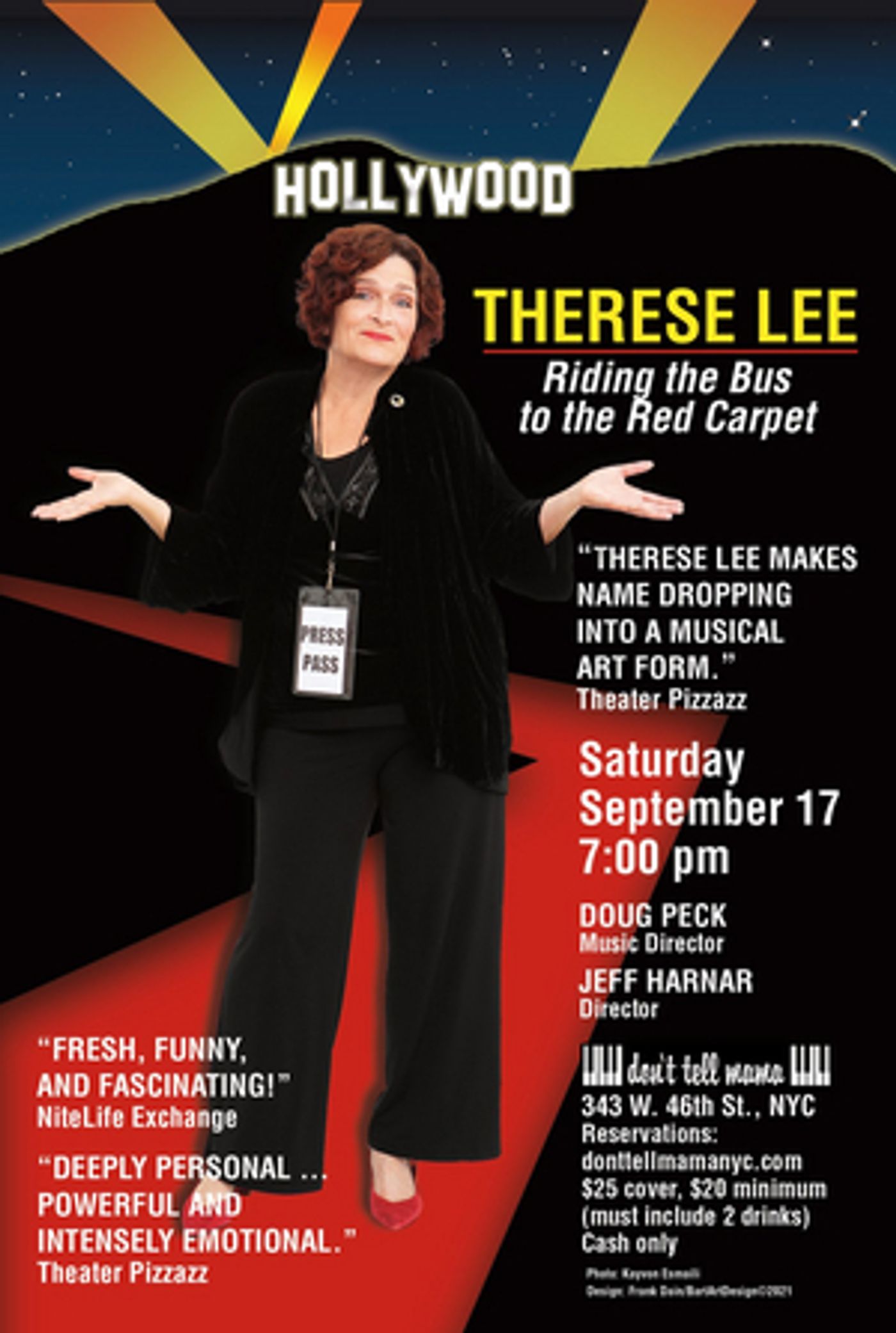 Therese Lee to Present Encore Performance of RIDING THE BUS TO THE RED CARPET at Don't Tell Mama in September  Image