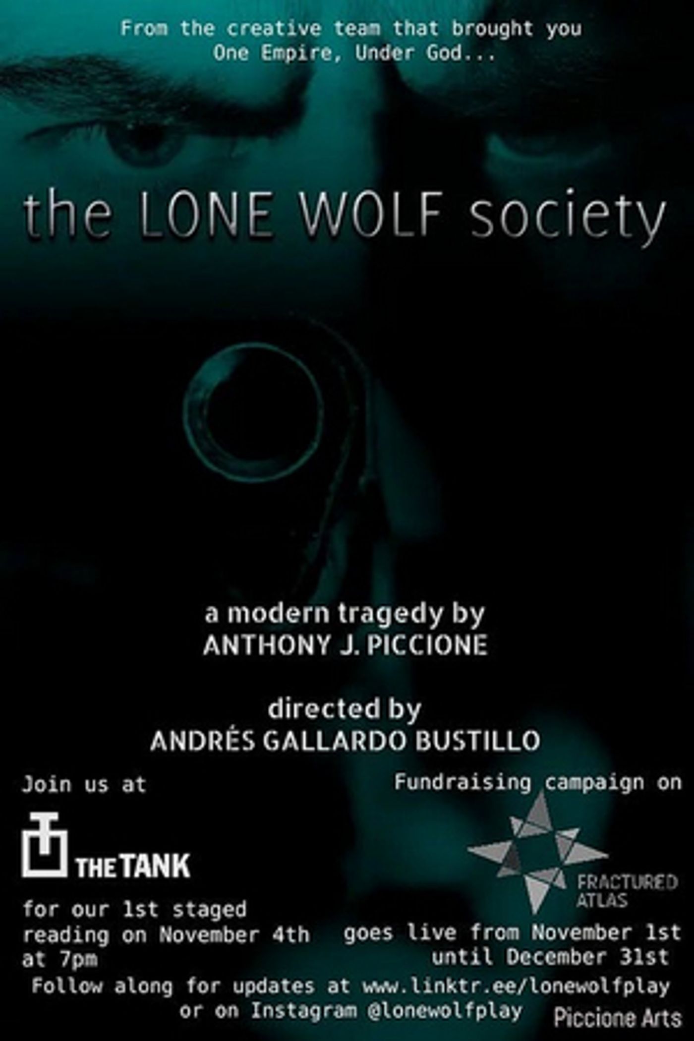 THE LONE WOLF SOCIETY Will Receive First Staged Reading in November  Image