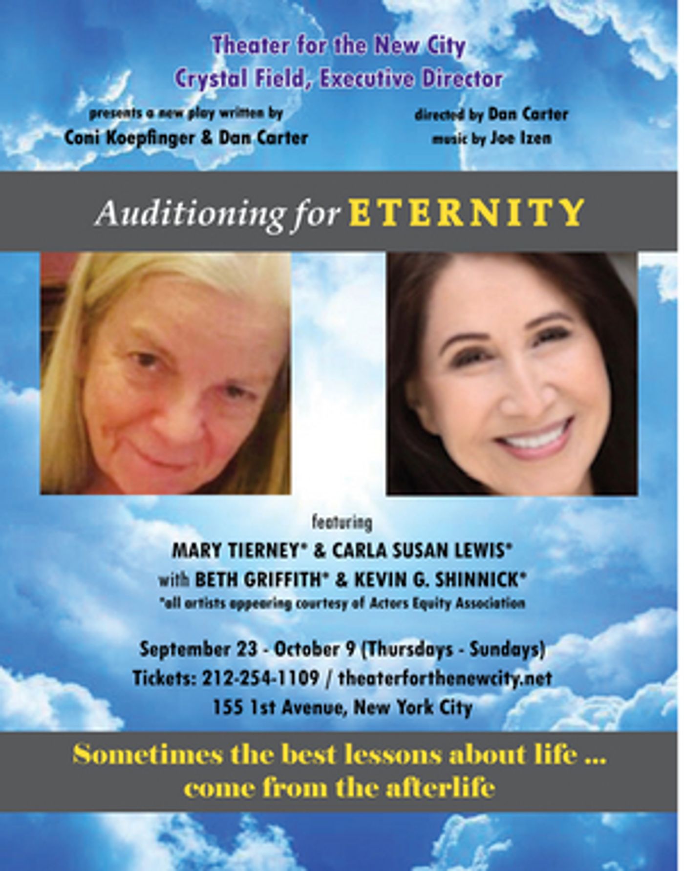 AUDITIONING FOR ETERNITY To Play Theater For The New City  Image