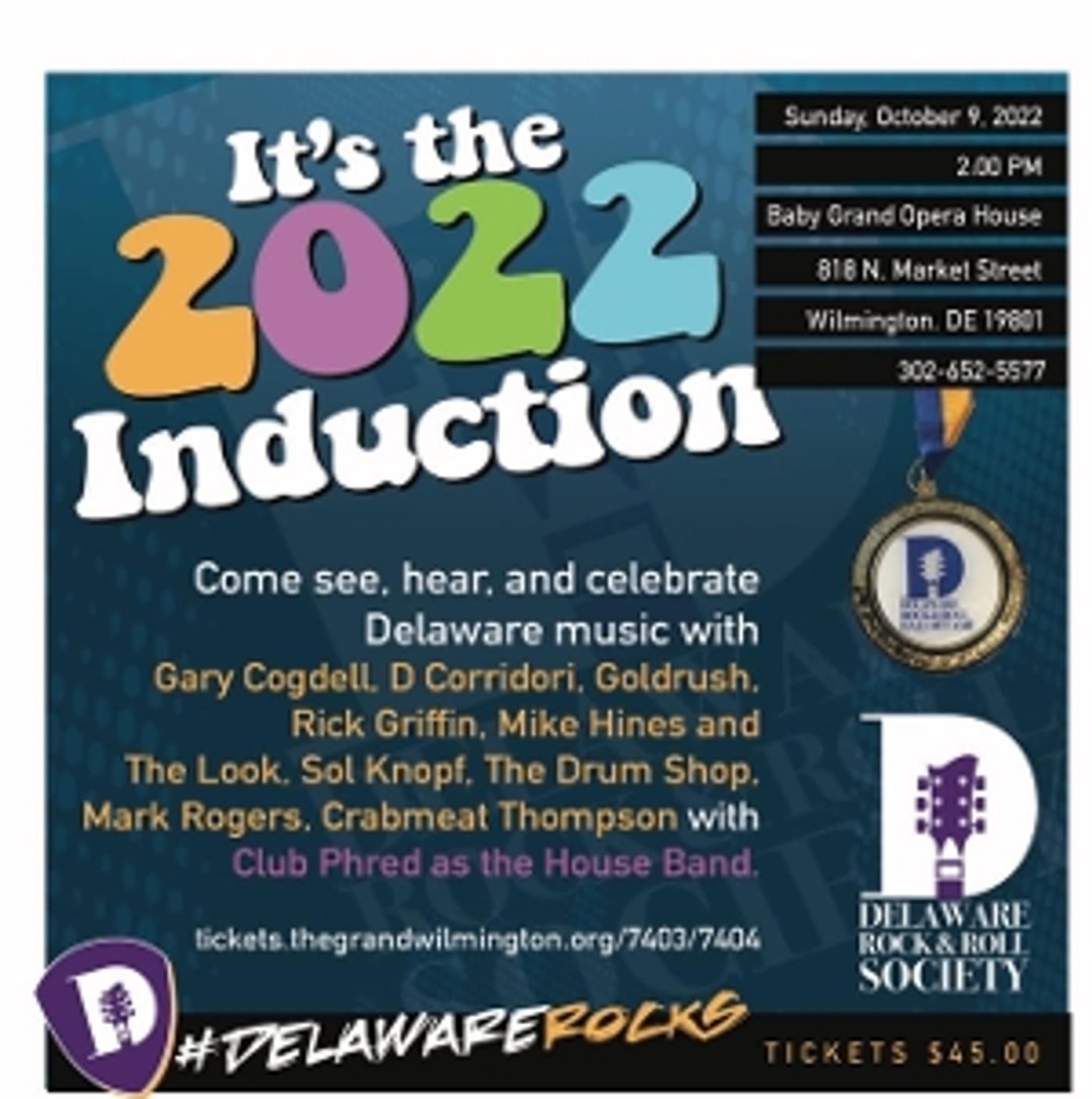 Feature: DE ROCK N ROLL HALL OF FAME INDUCTION at The Baby Grand Feature: DE ROCK N ROLL HALL OF FAME INDUCTION at The Baby Grand Image