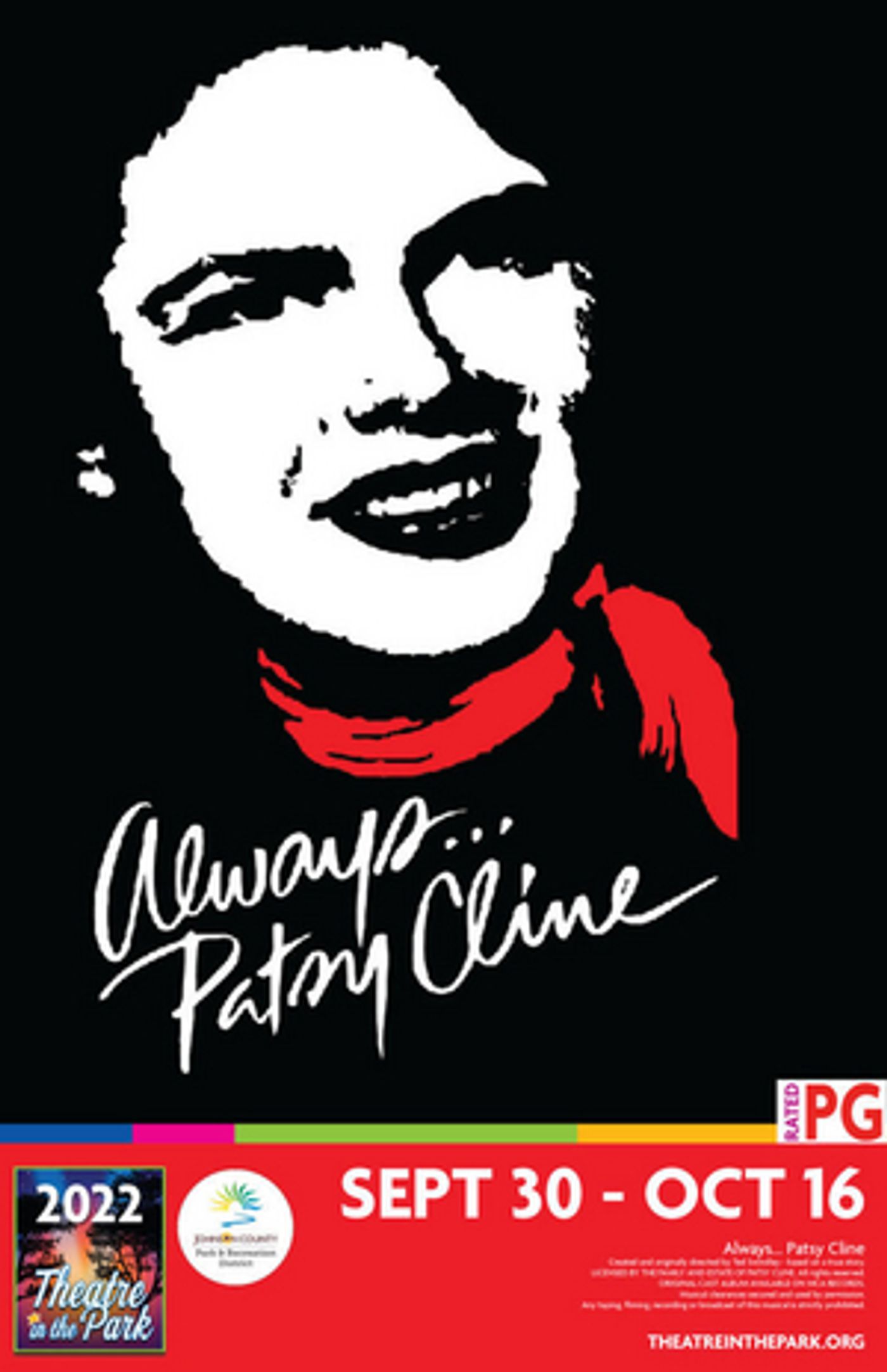 Theatre in the Park INDOOR Presents ALWAYS...PATSY CLINE, Now Playing!  Image