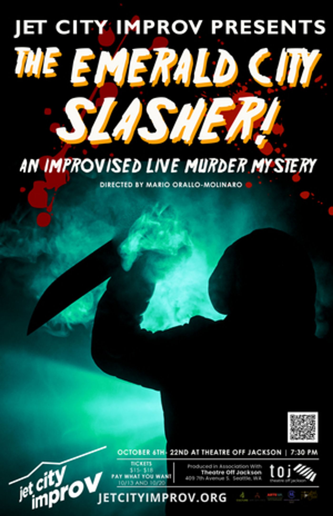 Jet City Improv Presents THE EMERALD CITY SLASHER Next Month  Image