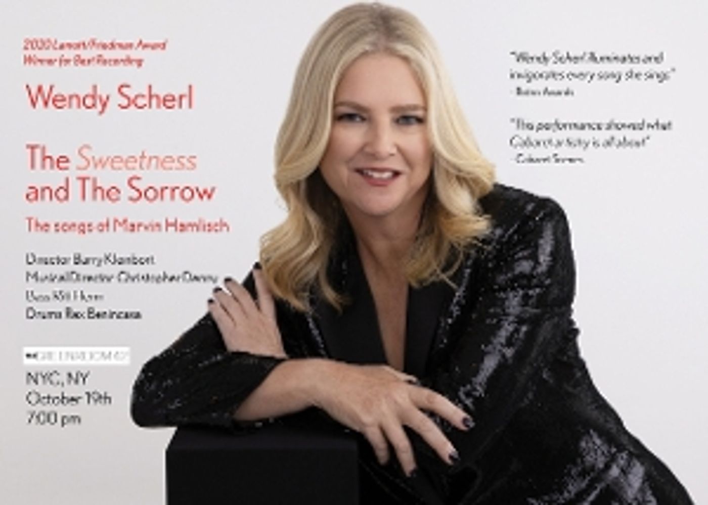 Wendy Scherl Reprises THE SWEETNESS AND THE SORROW at The Green Room 42 Wendy Scherl Reprises THE SWEETNESS AND THE SORROW at The Green Room 42 Image