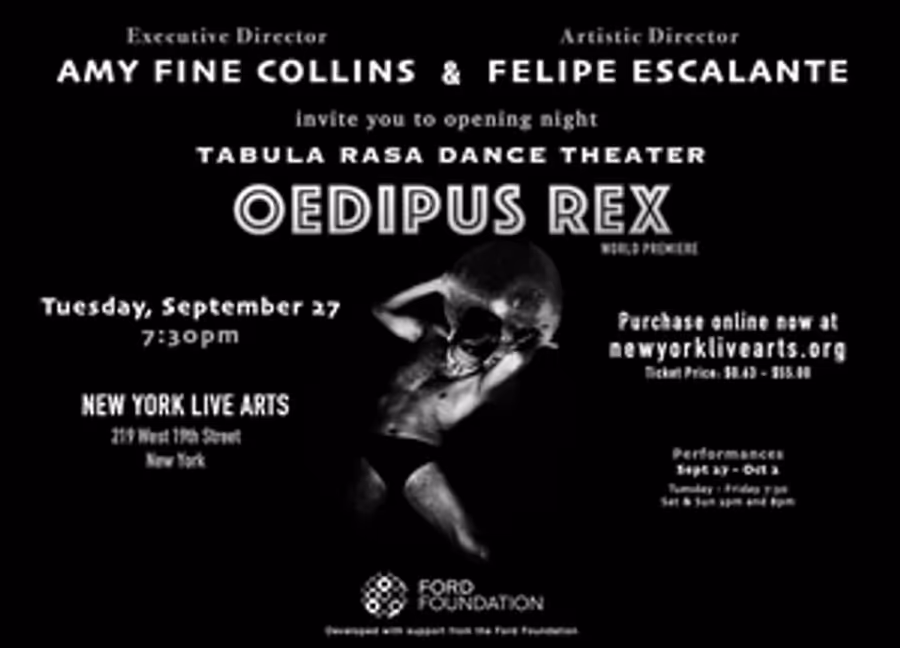 Tabula Rasa Dance Theater OEDIPUS REX Reimagines 2020 Pandemic Nightclub At New York Live Arts Image