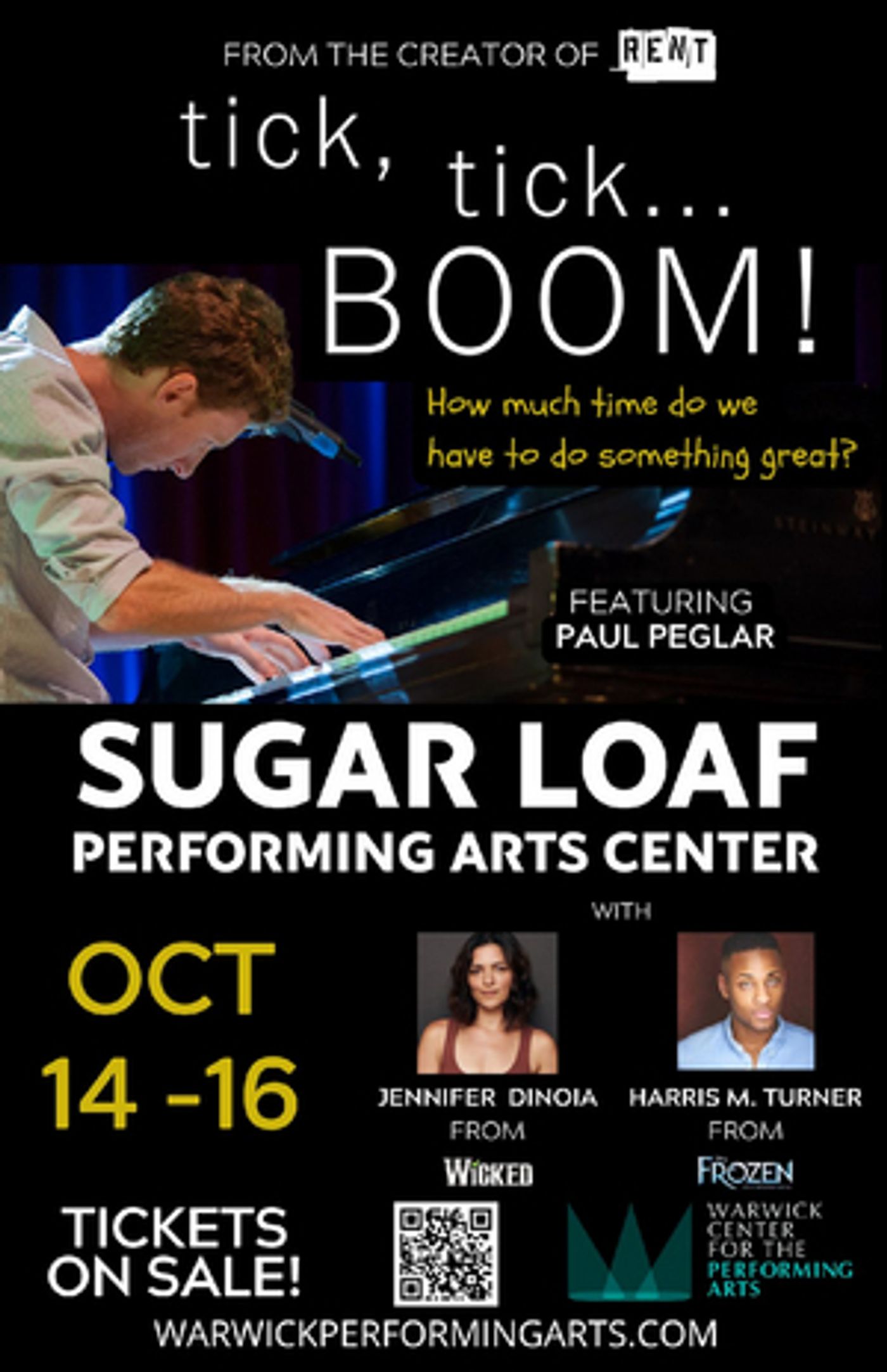 Jennifer DiNoia & Harris M. Turner to Lead TICK, TICK...BOOM! at  Warwick Center For The Performing Arts  Image