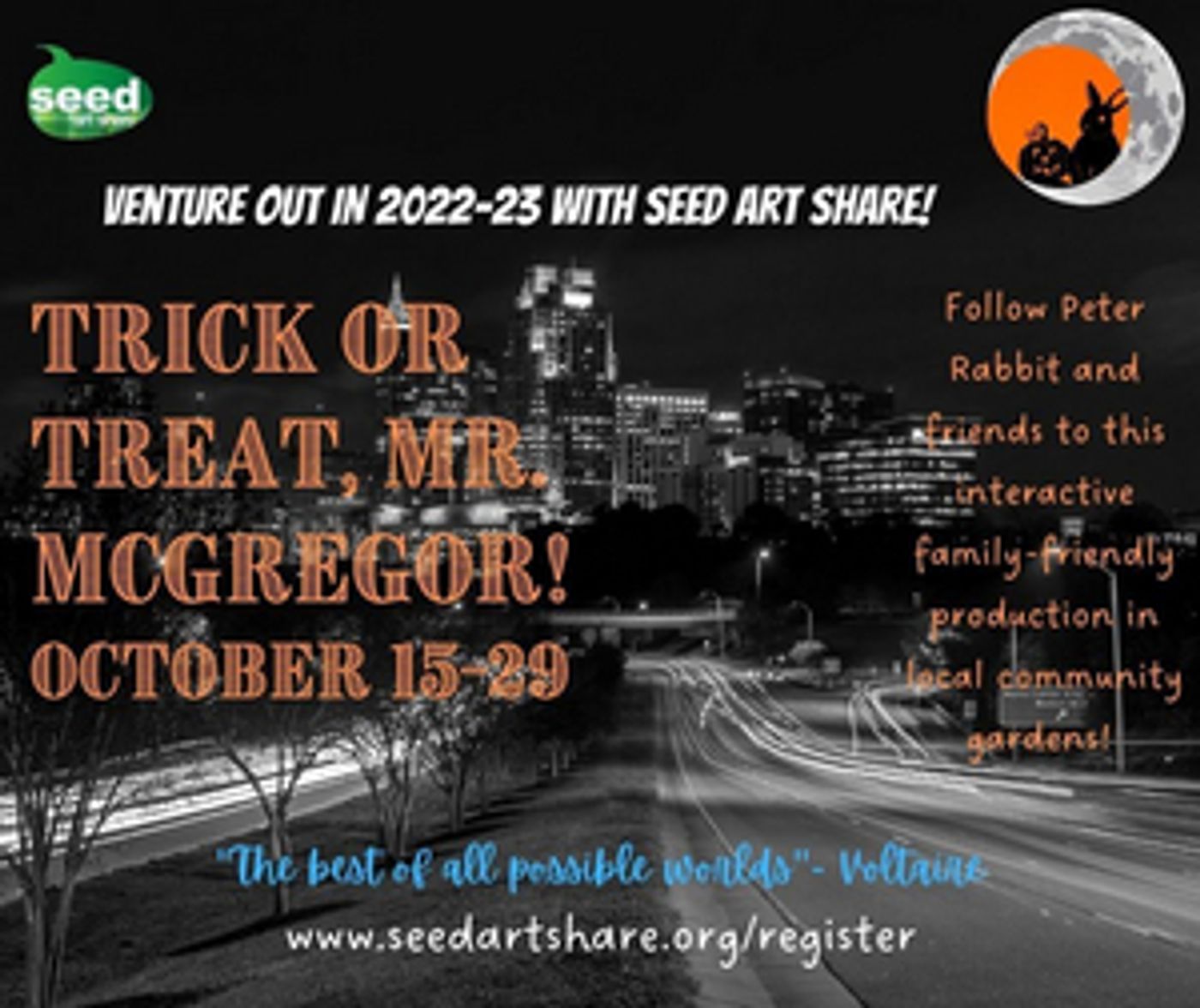 Seed Art Share Presents TRICK OR TREAT, MR. MCGREGOR!  Image