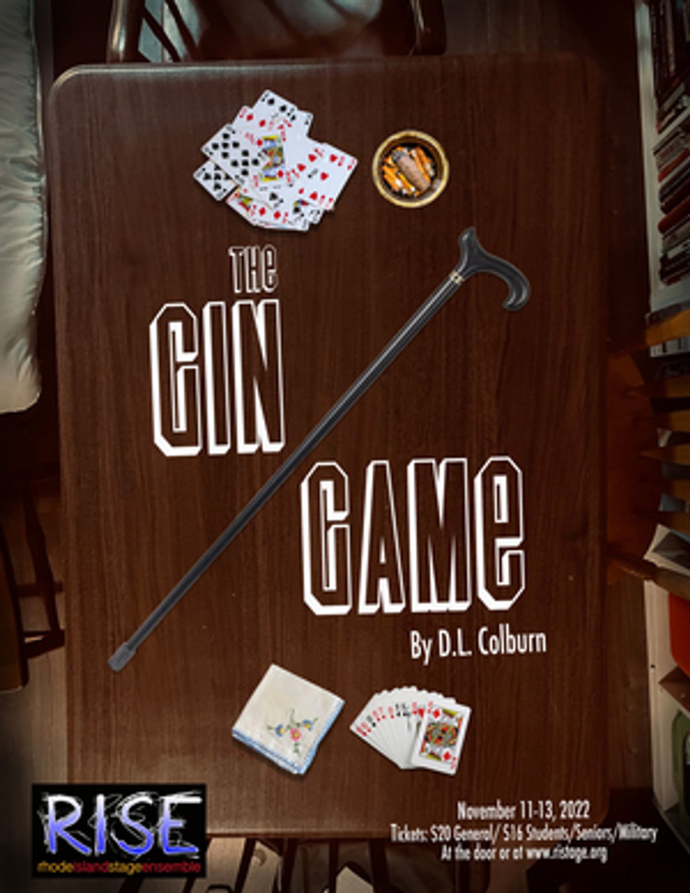 RISE To Present THE GIN GAME, A Special One-Weekend Engagement, November 11-13  Image