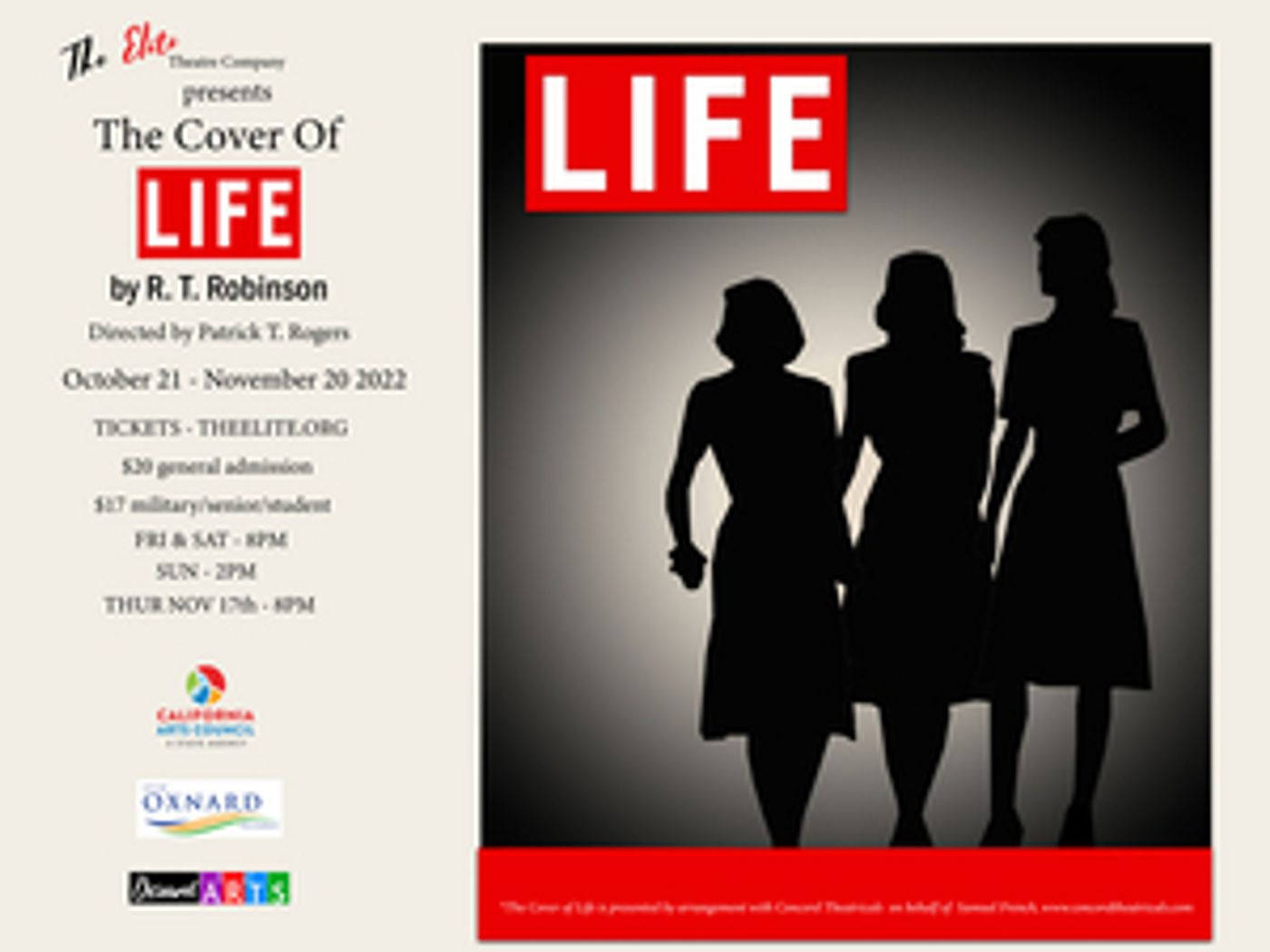 The Elite Theatre Company to Present THE COVER OF LIFE Beginning This Month  Image