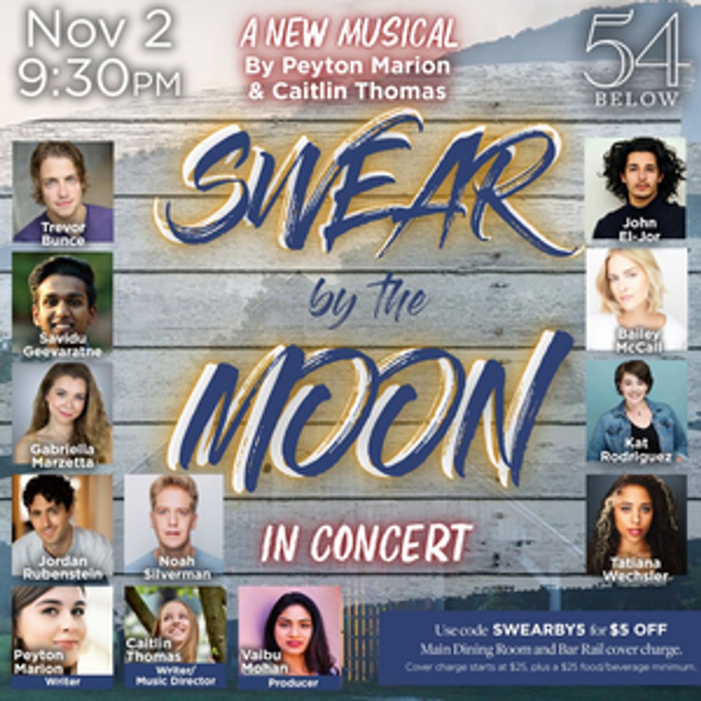 SWEAR BY THE MOON Comes to 54 Below Next Month  Image