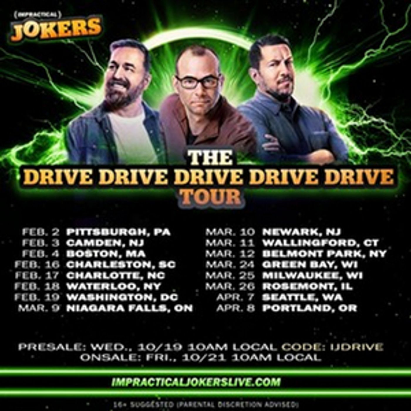 Impractical Jokers Bring The DRIVE DRIVE DRIVE DRIVE DRIVE Tour to UBS Arena in March 2023  Image