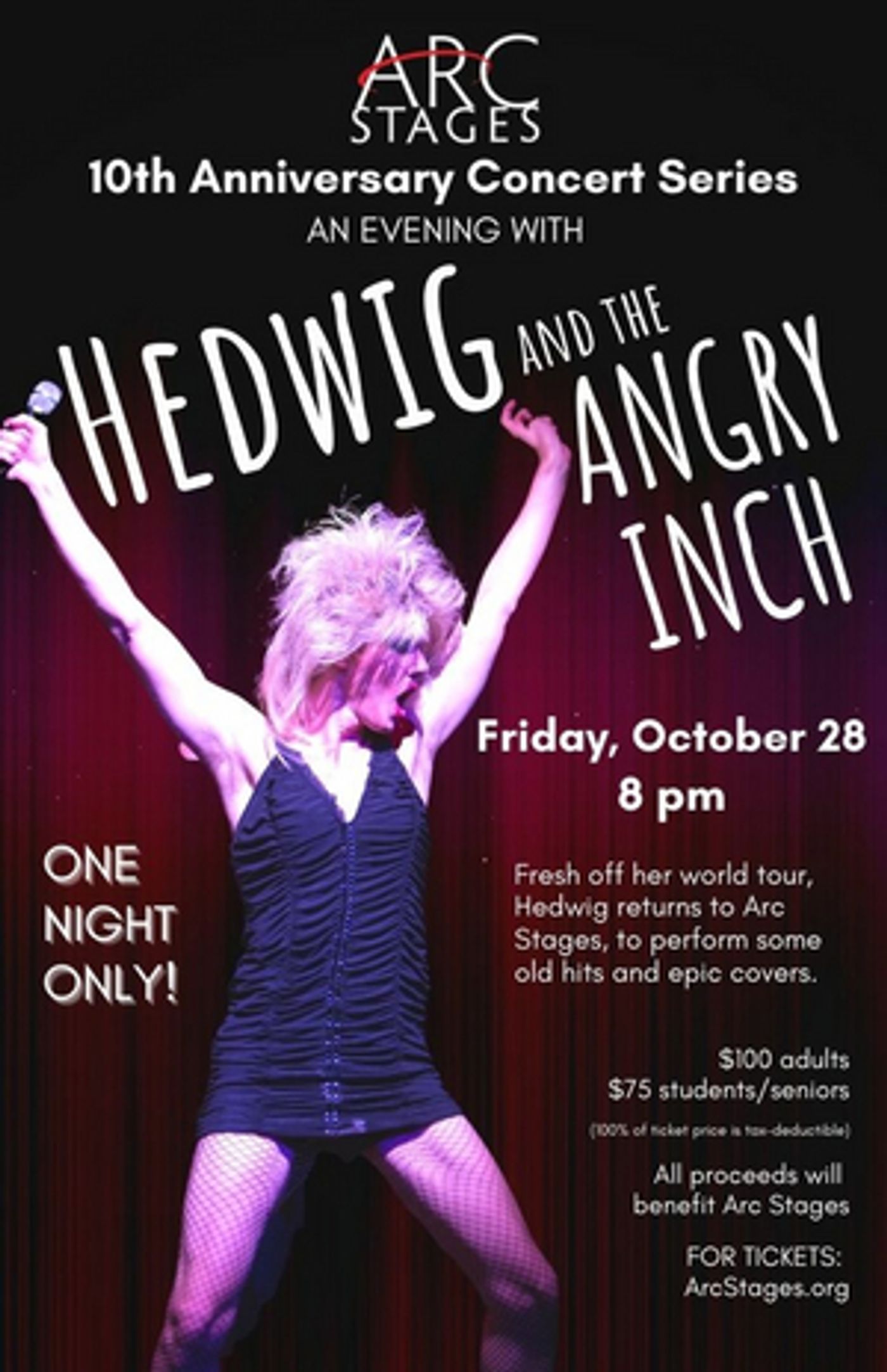 Arc Stages Presents An Evening With HEDWIG AND THE ANGRY INCH Concert Next Week  Image
