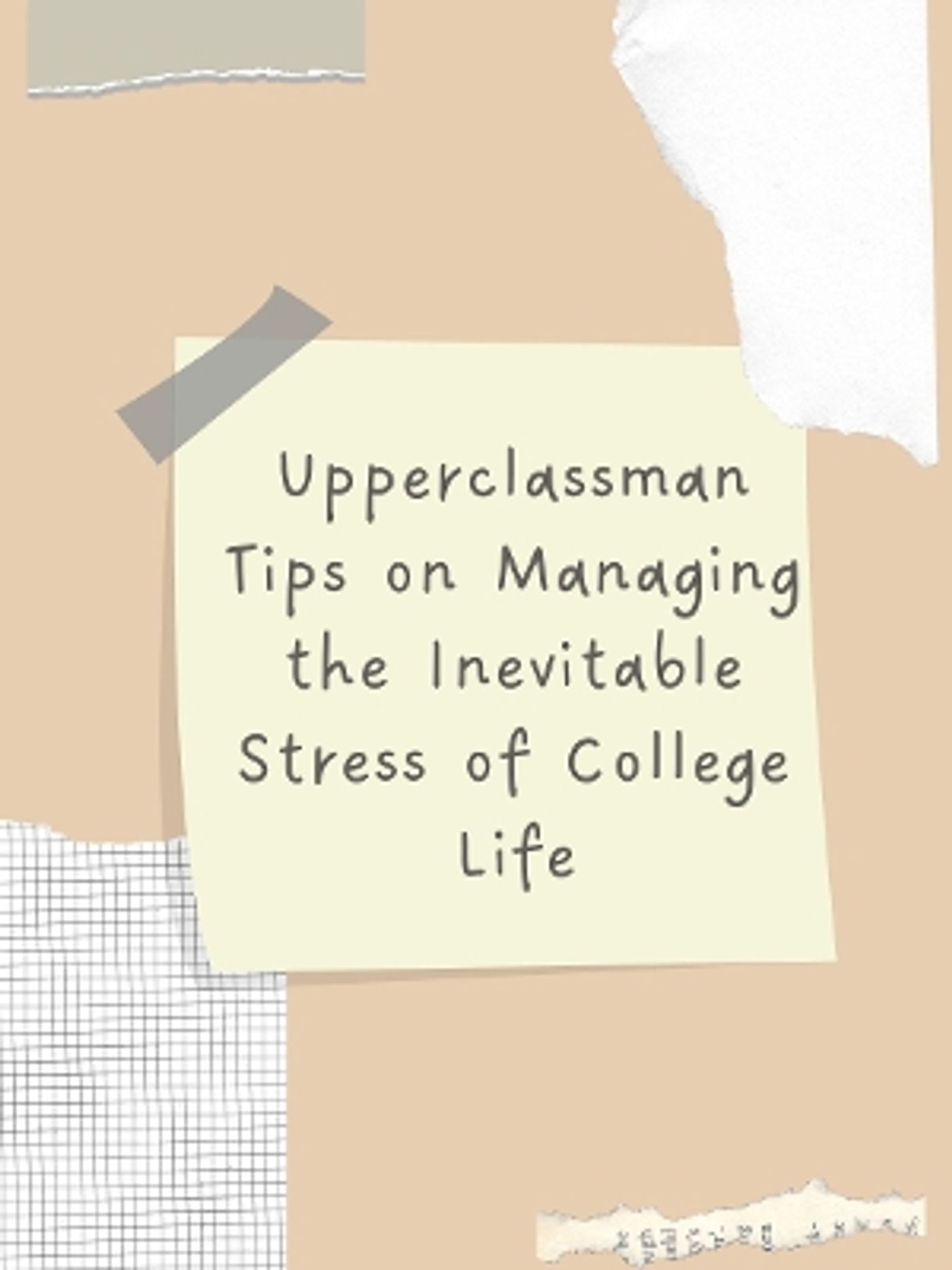 Student Blog: Upperclassman Tips on Managing the Inevitable Stress of College Life  Image