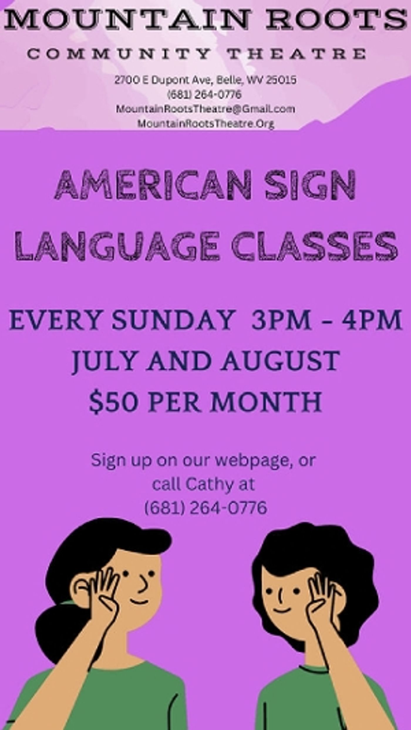 Mountain Roots Community Theatre announces ASL Performances and Classes, Full 2023 Show Lineup Released  Image