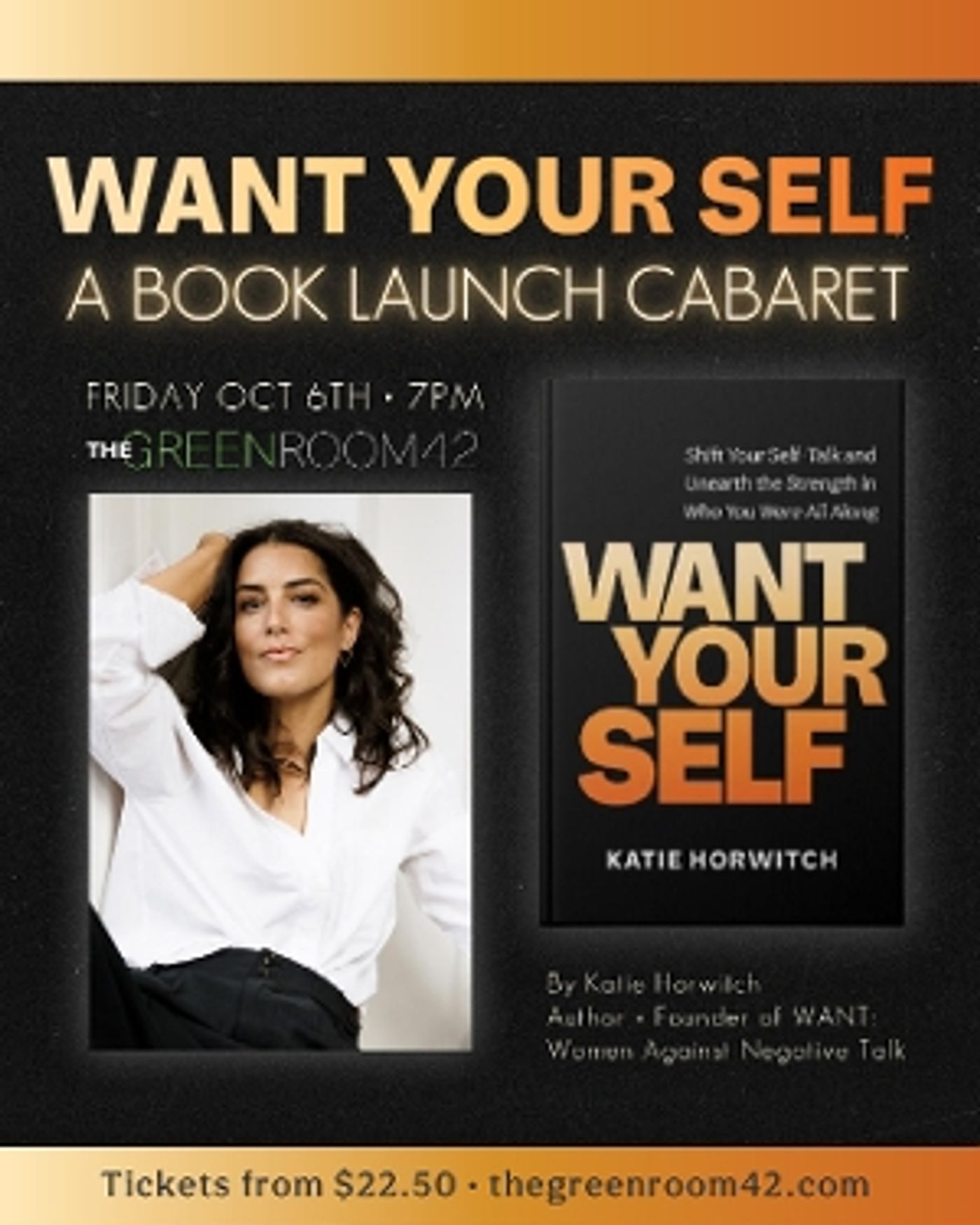 Katie Horwitch To Play The Green Room 42 With WANT YOUR SELF: A BOOK LAUNCH CABARET  Image