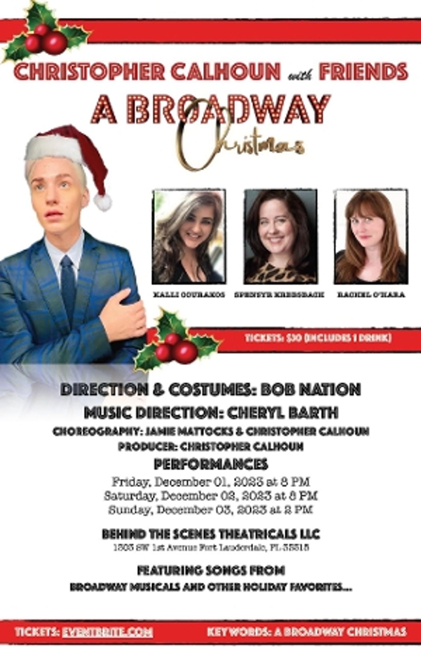South Florida Cabaret Artist Christopher Calhoun Presents A BROADWAY CHRISTMAS  Image