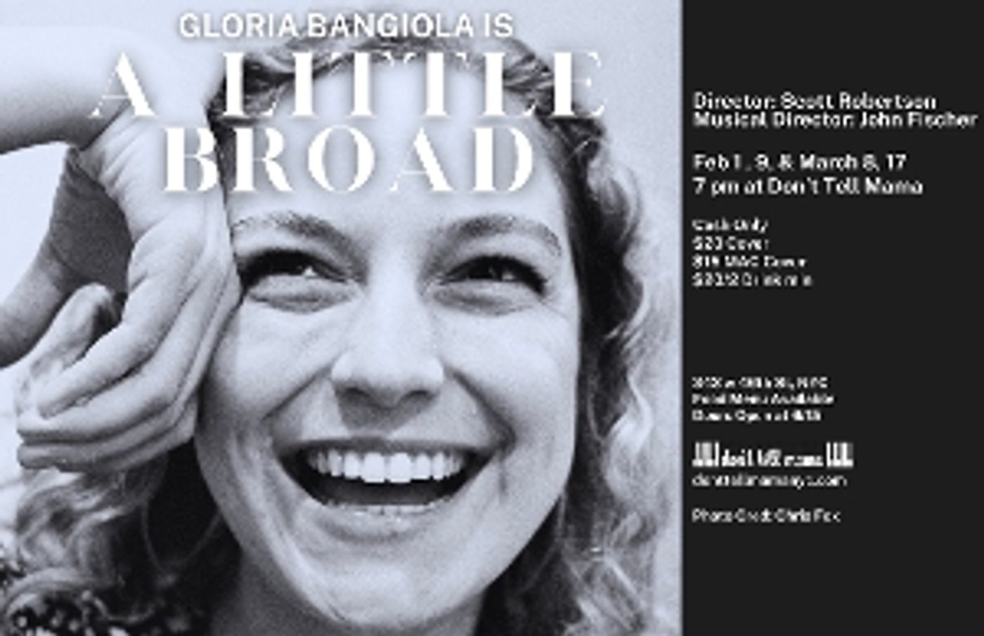 Interview: Gloria Bangiola Is Bringing Cabaret Show A LITTLE BROAD Back to Don't Tell Mama  Image