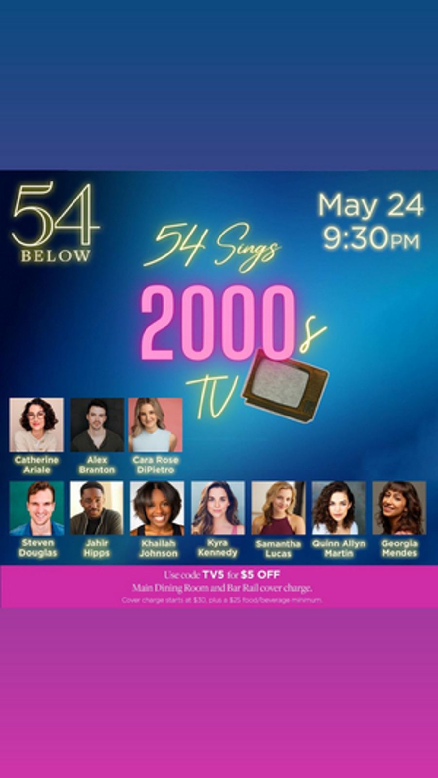 54 Below to Present 54 SINGS 2000s TV Next Month Image