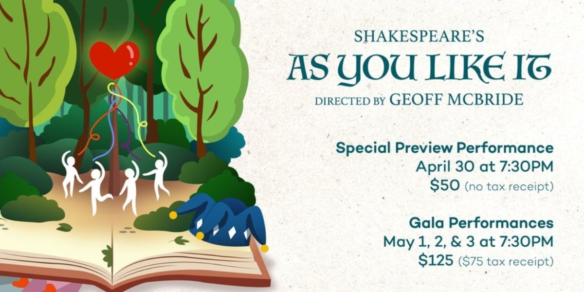 25th Annual Lawyer Play Brings AS YOU LIKE IT To The Great Canadian Theatre Company