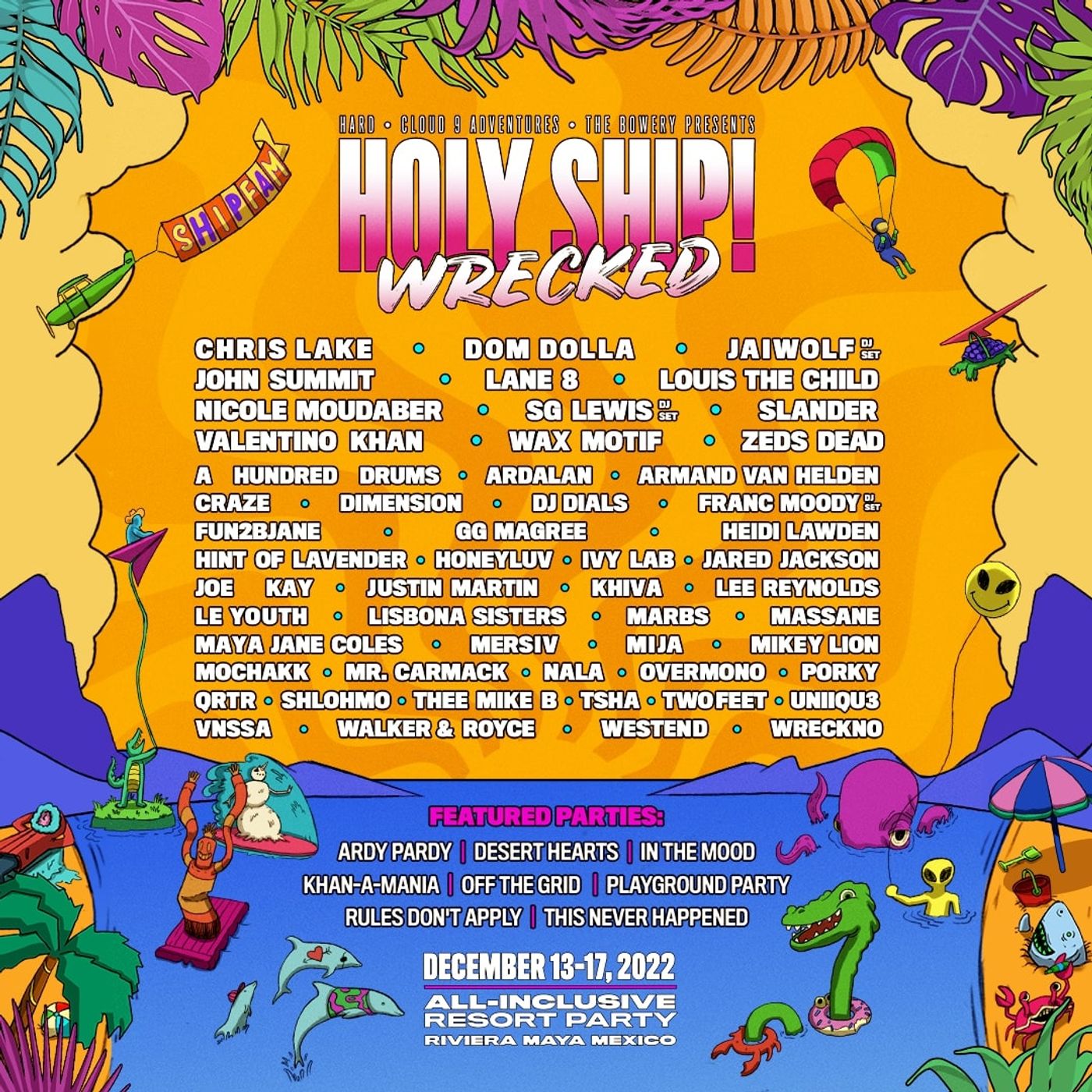 HOLY SHIP! WRECKED Announces Music & Activities Schedules,  Image