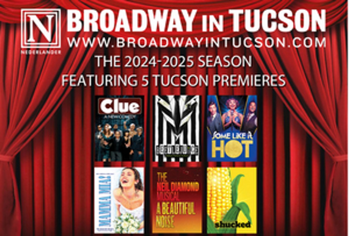 BEETLEJUICE, SHUCKED, and More Set For Broadway in Tucson's 2024-25 Season  Image