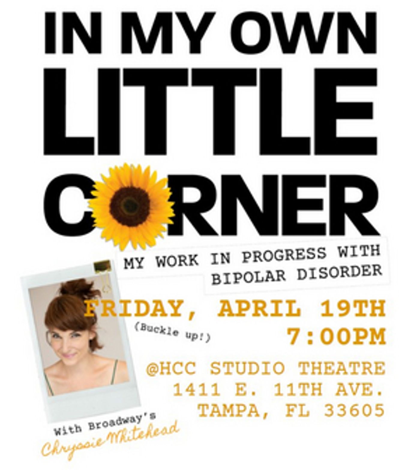 Broadway's Chryssie Whitehead Will Perform in IN MY OWN LITTLE CORNER in Tampa  Image