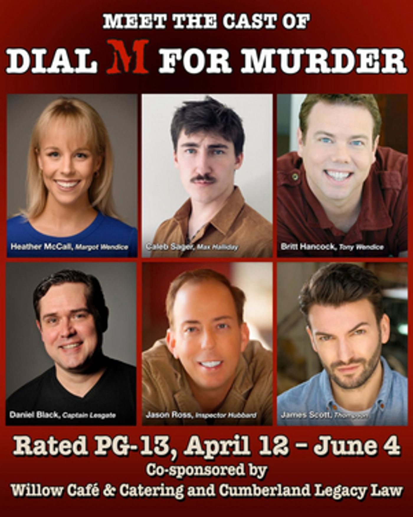 DIAL M FOR MURDER Comes to Cumberland County Playhouse This Month  Image