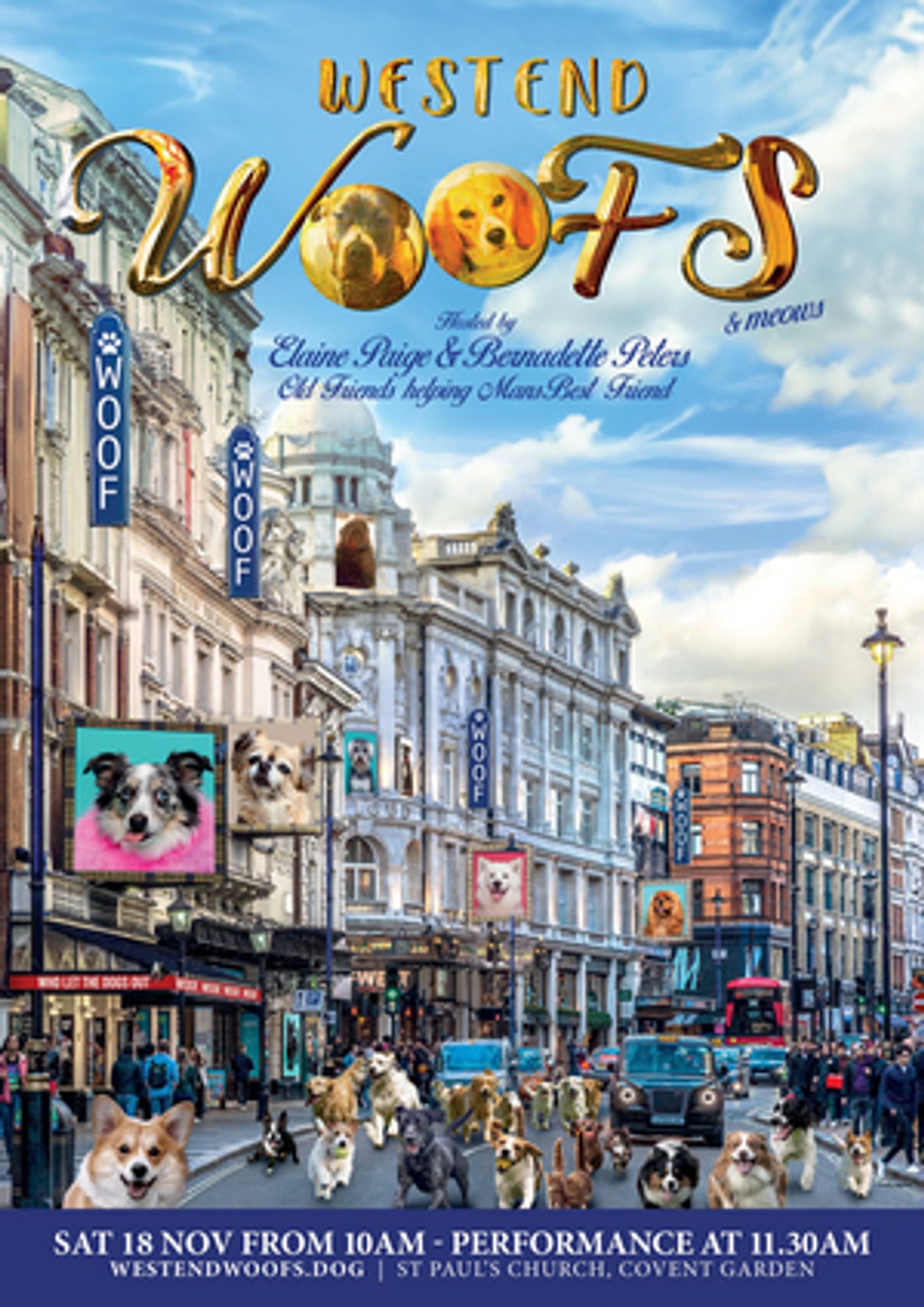 Elaine Paige and Bernadette Peters Will Host the First WEST END WOOFS (AND MEOWS)  Image