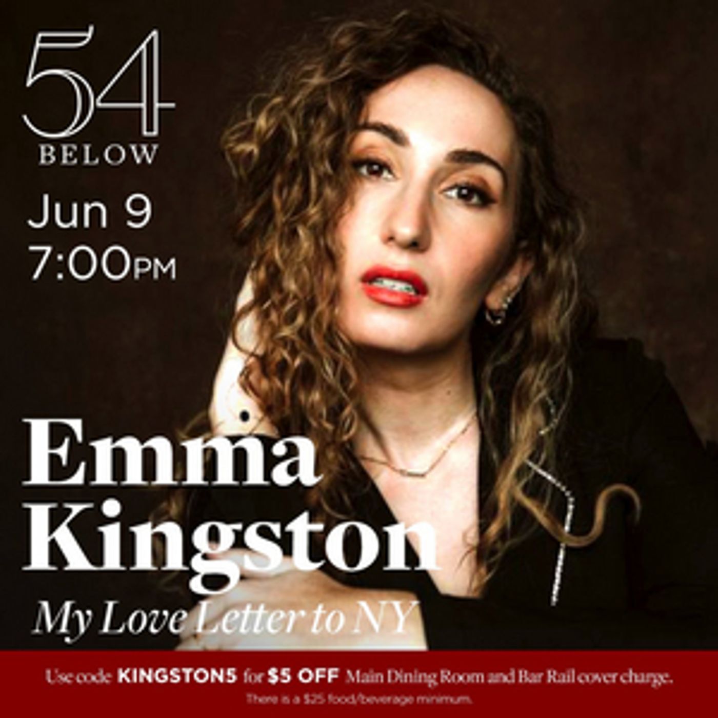 Emma Kingston Brings MY LOVE LETTER TO NY to 54 Below in June  Image
