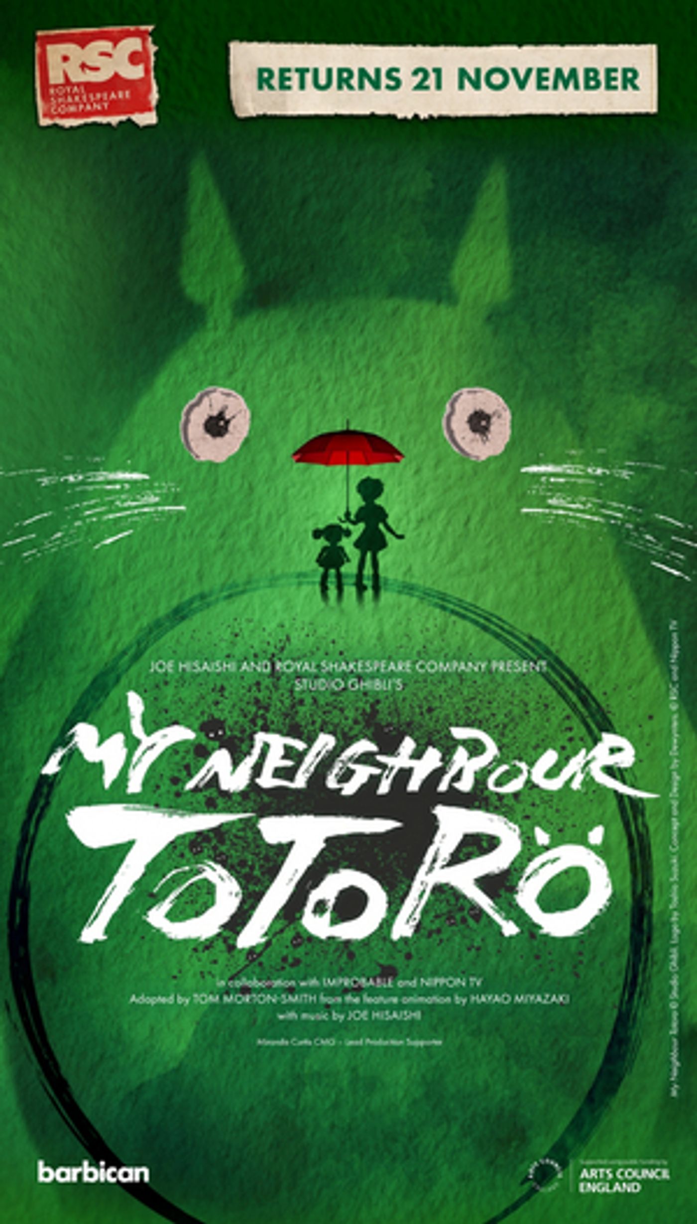 Exclusive Presale for MY NEIGHBOUR TOTORO, Returning to the Barbican Theatre  Image