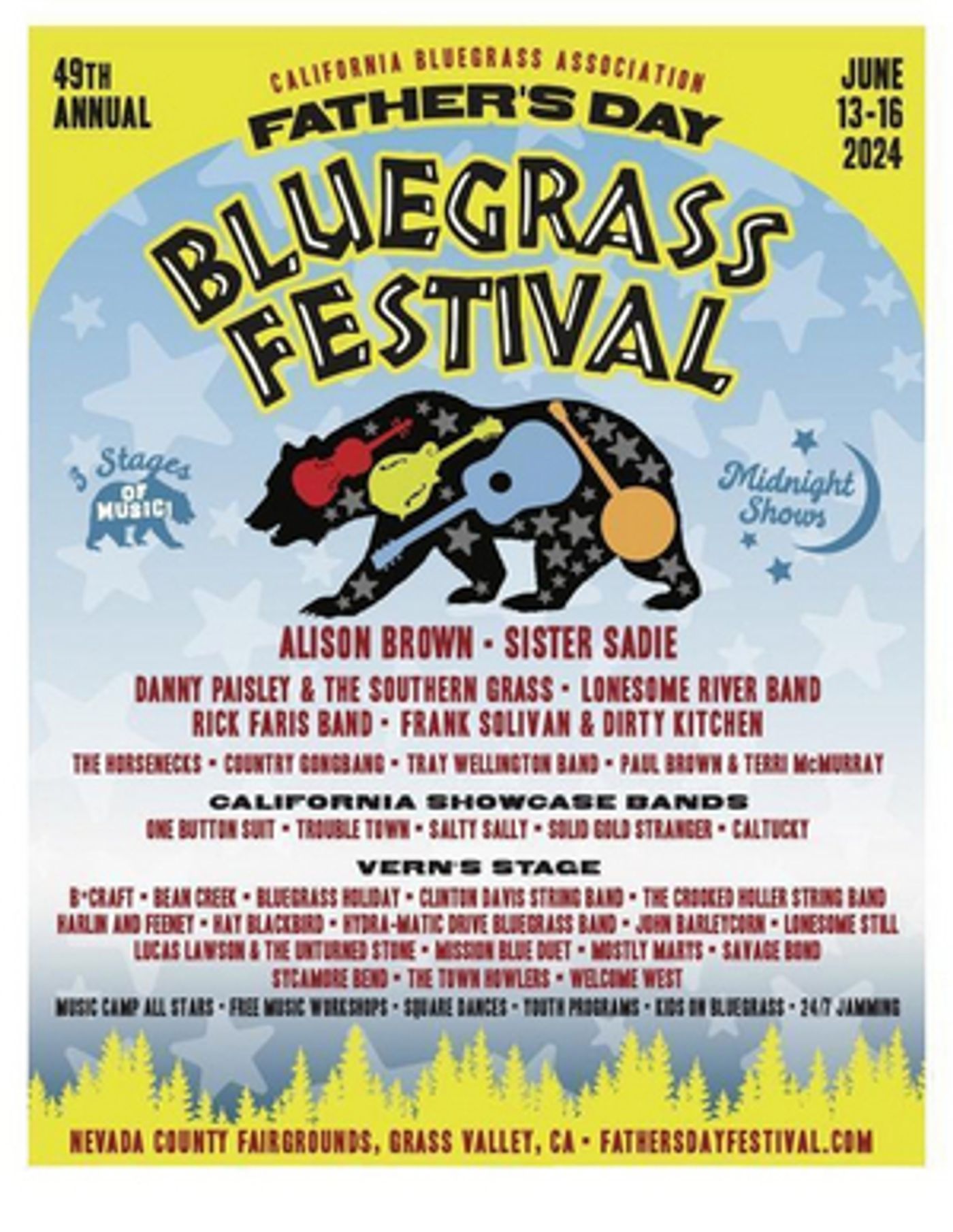 Father's Day Bluegrass Festival Reveals Midnight Special Concerts and Stage Schedules  Image